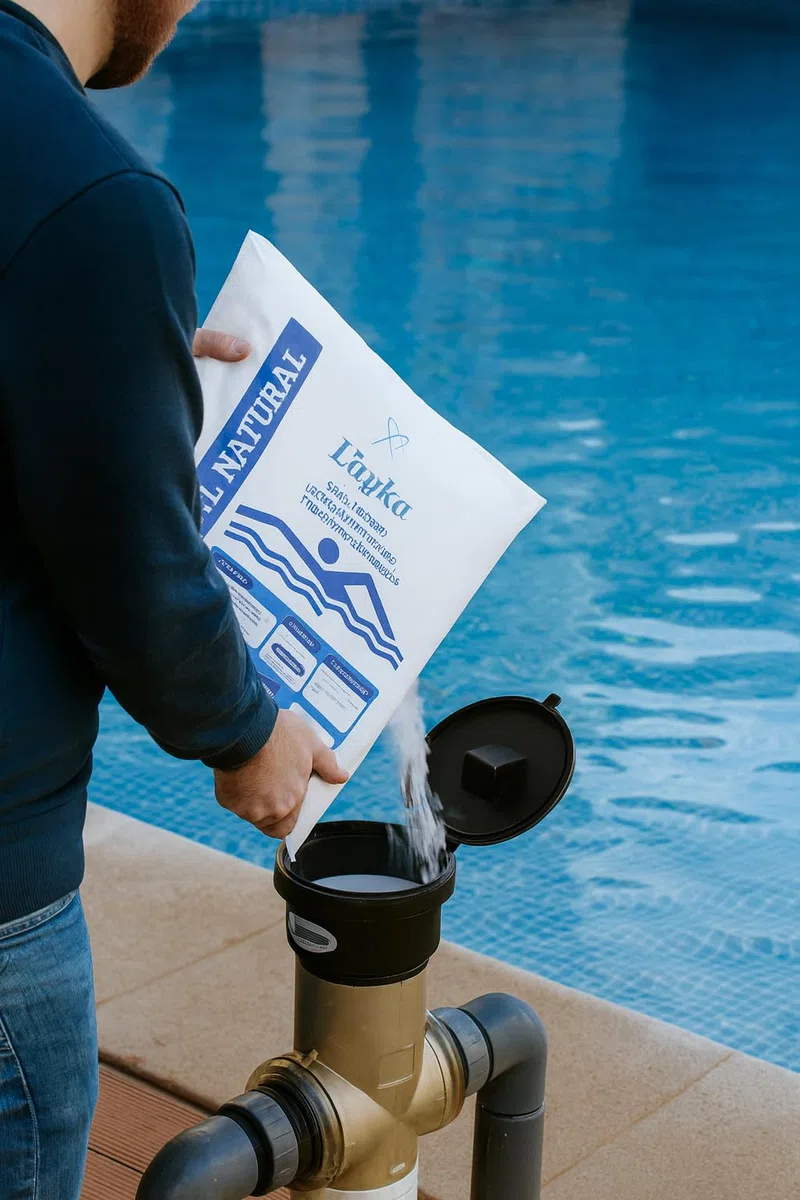 10 Sacos Sal para Piscinas 25 kg - Sal Piscina Cloracion Salina Layka - Agua Clara en Piscinas, SPA y Jacuzzis