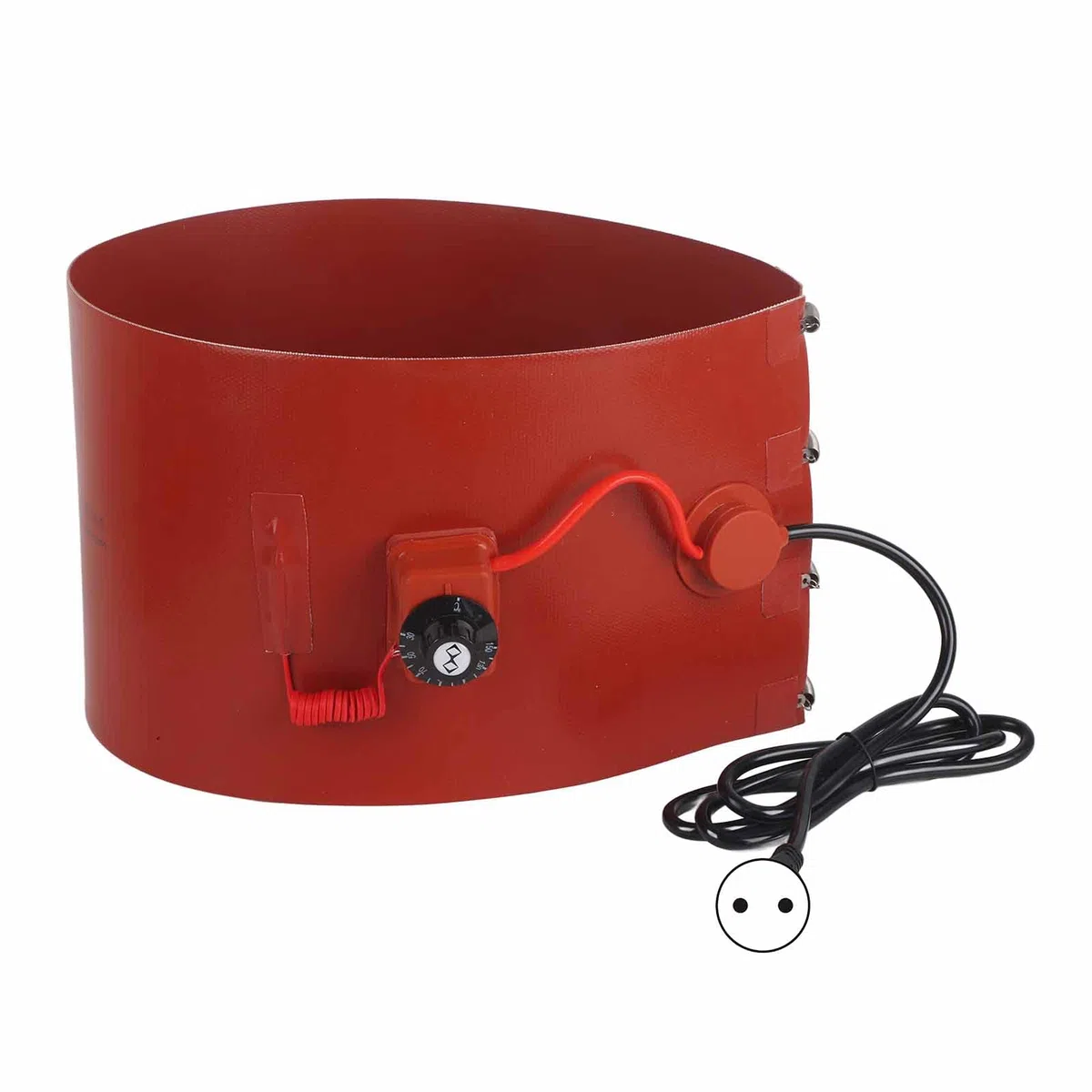 Cinturón de Calentamiento de Tambor de Silicona, Envoltura Térmica Eléctrica, Tambor de Aceite de 60L Cinturón de Calentamiento de Silicona Tambor de Metal Almohadilla (Enchufe
