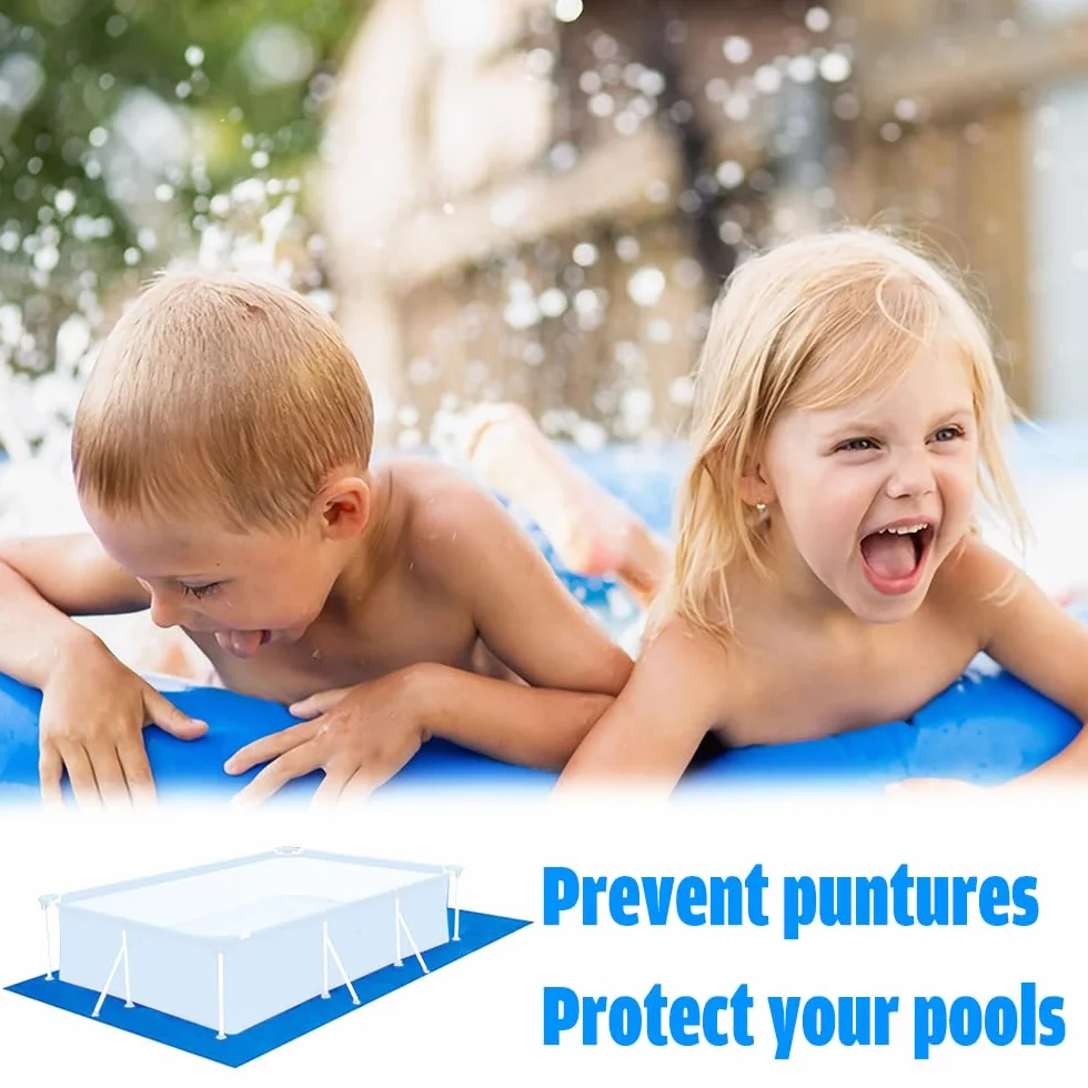 Paño para el Suelo de Piscina, Alfombrilla Rectangular para Piscina, Duradera, Resistente al Agua, 445x254cm