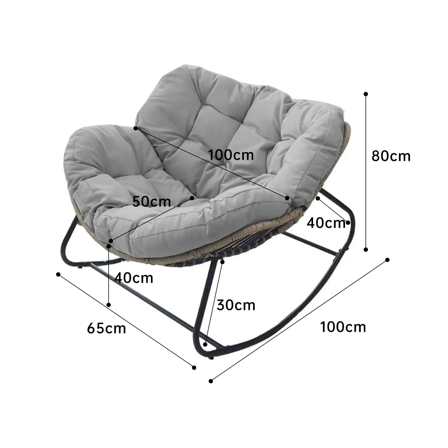 Mecedora al aire libre, mecedora de huevo de patio, silla Papasan de interior, tumbona de ratán y mimbre, silla real moderna para dormitorio, salón, porche, jardín, césped