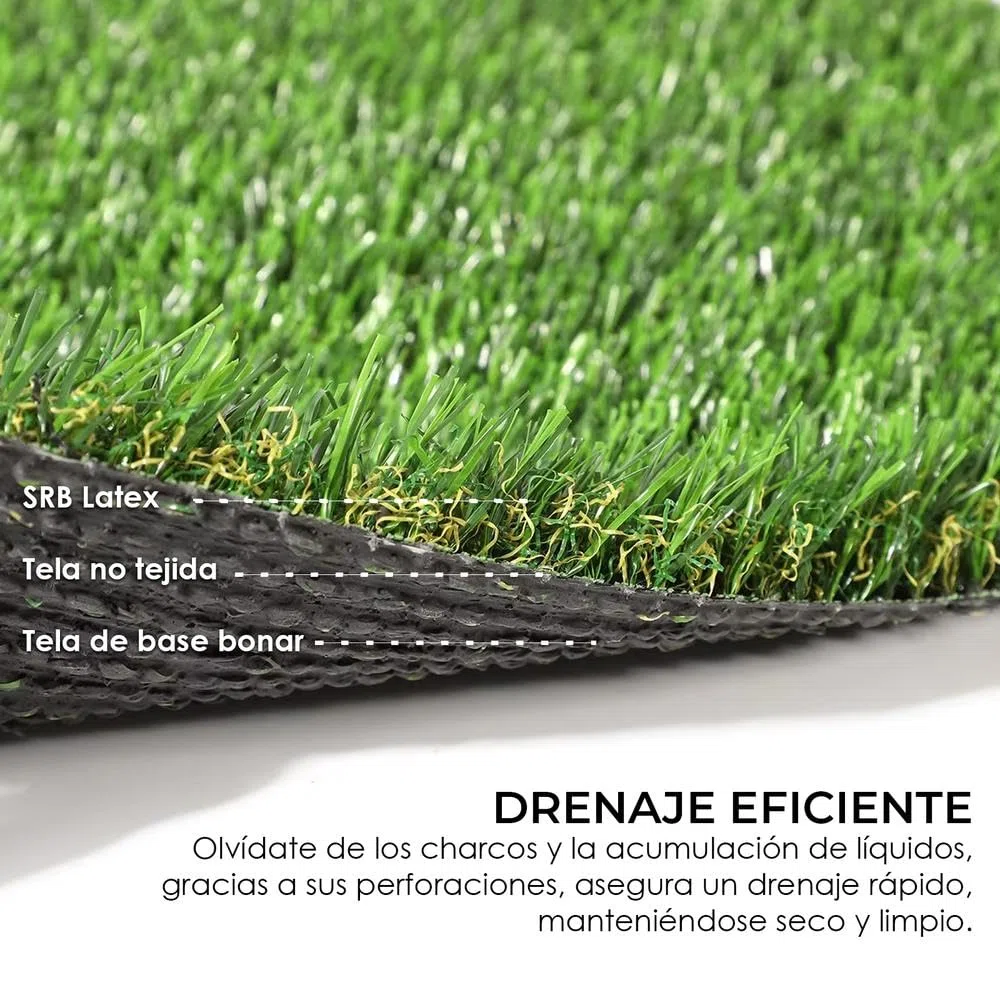 YOEVU - Césped Artificial 1X25 Metros, 20mm | Realismo Natural y Alta Densidad | Resistente a UV y Clima | Fácil Instalación y Sin Mantenimiento | Seguro para Niños y Mascotas, Verde