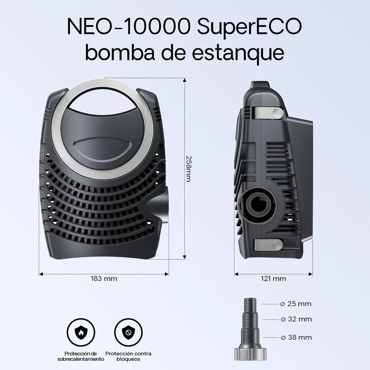 SunSun filtro 60000l Estanque 36W clarificador neo10000 80W Bomba jardin