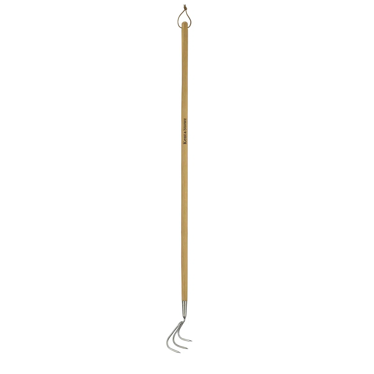 Kent & Stowe Cultivador Largo de 3 púas – Rastrillo de jardín de Acero Inoxidable para Romper los terrones con Mango de Madera, tamaño: 160 cm