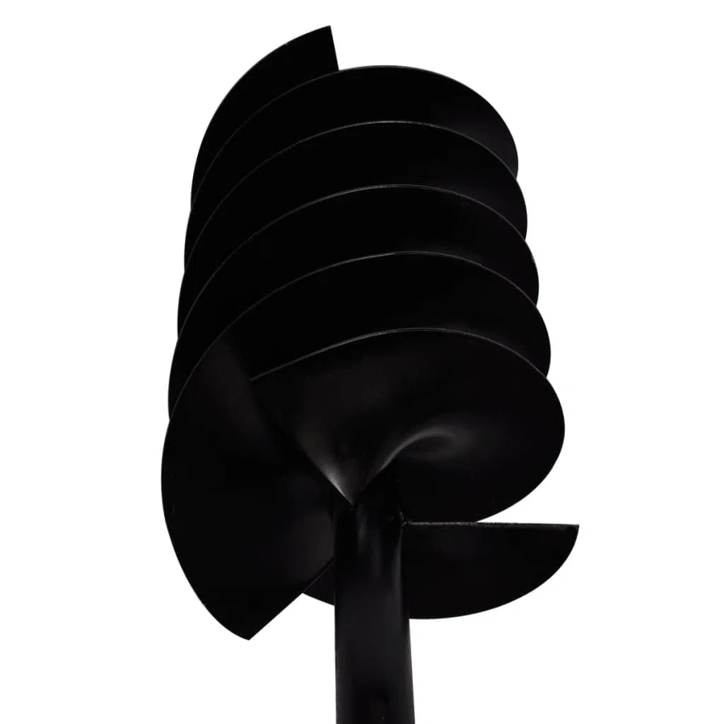 vidaXL Taladro de Tierra de Espiral para Plantar Triple con Mango Acero 200 mm