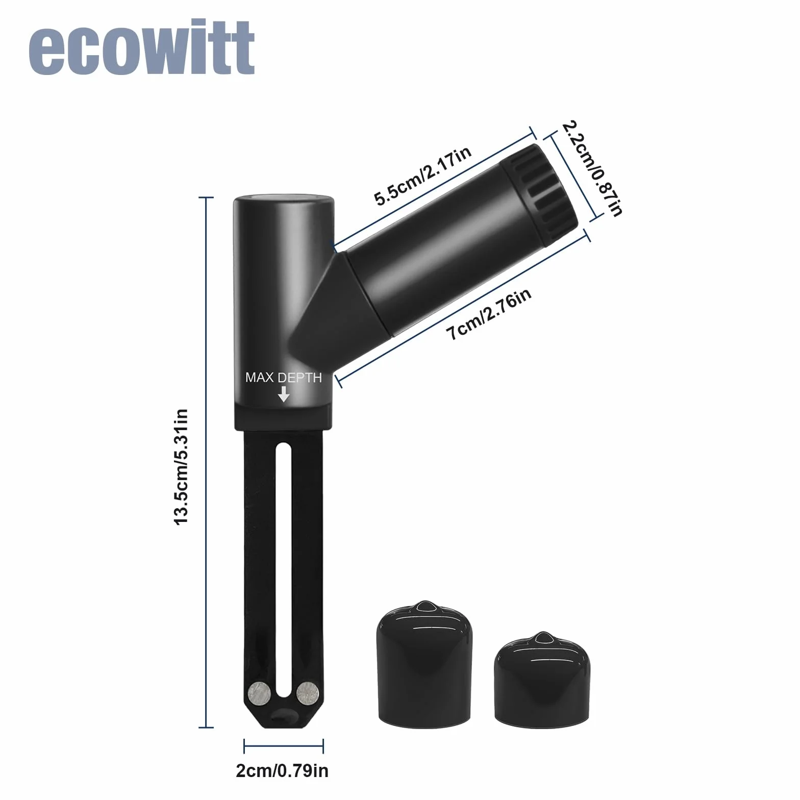 ECOWITT WH52 Sensor de Humedad del Suelo de Triple función (16 Canales) + Sensor de conductividad del Suelo + Termómetro, higrómetro para Plantas + Nueva Pasarela GW3000