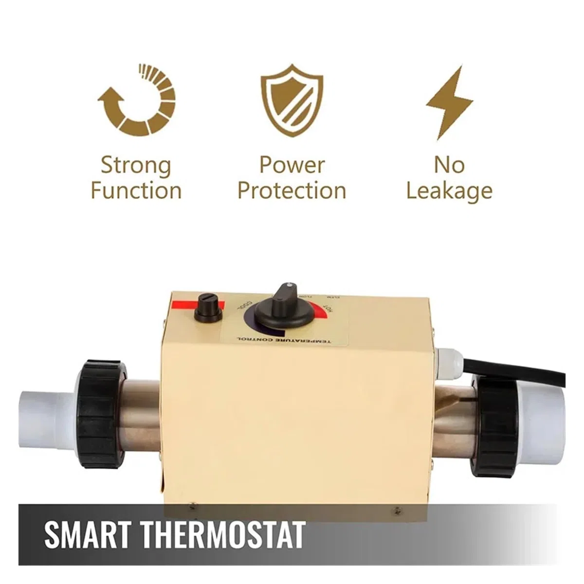 Calentador de piscina, Termostato calentador de agua eléctrico de 3KW for piscina, bañera, SPA, baño for masaje, bañera de hidromasaje,Calentador rápido(1600W)