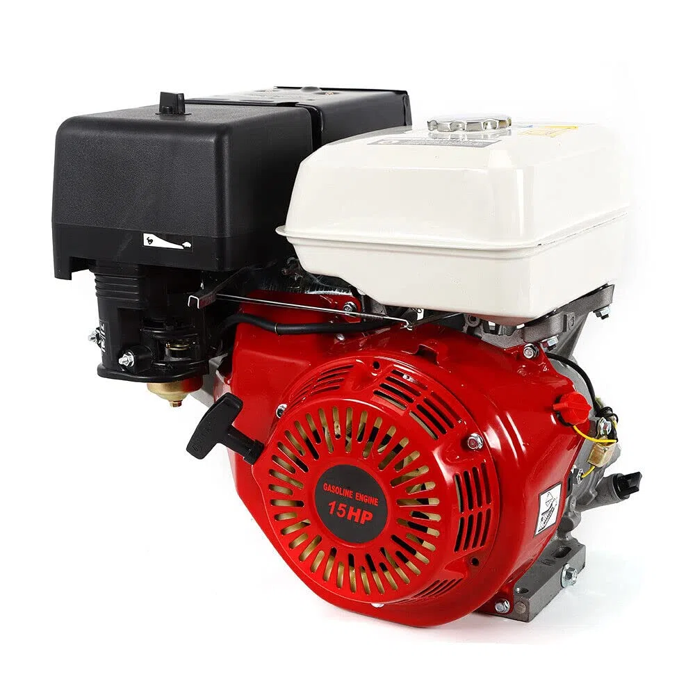 Motor de gasolina de 4 tiempos de 15 CV con arranque por cable, motor de gasolina HV de 420 cc, motor de cuatro tiempos refrigerado por aire 9000 W 3600 rpm