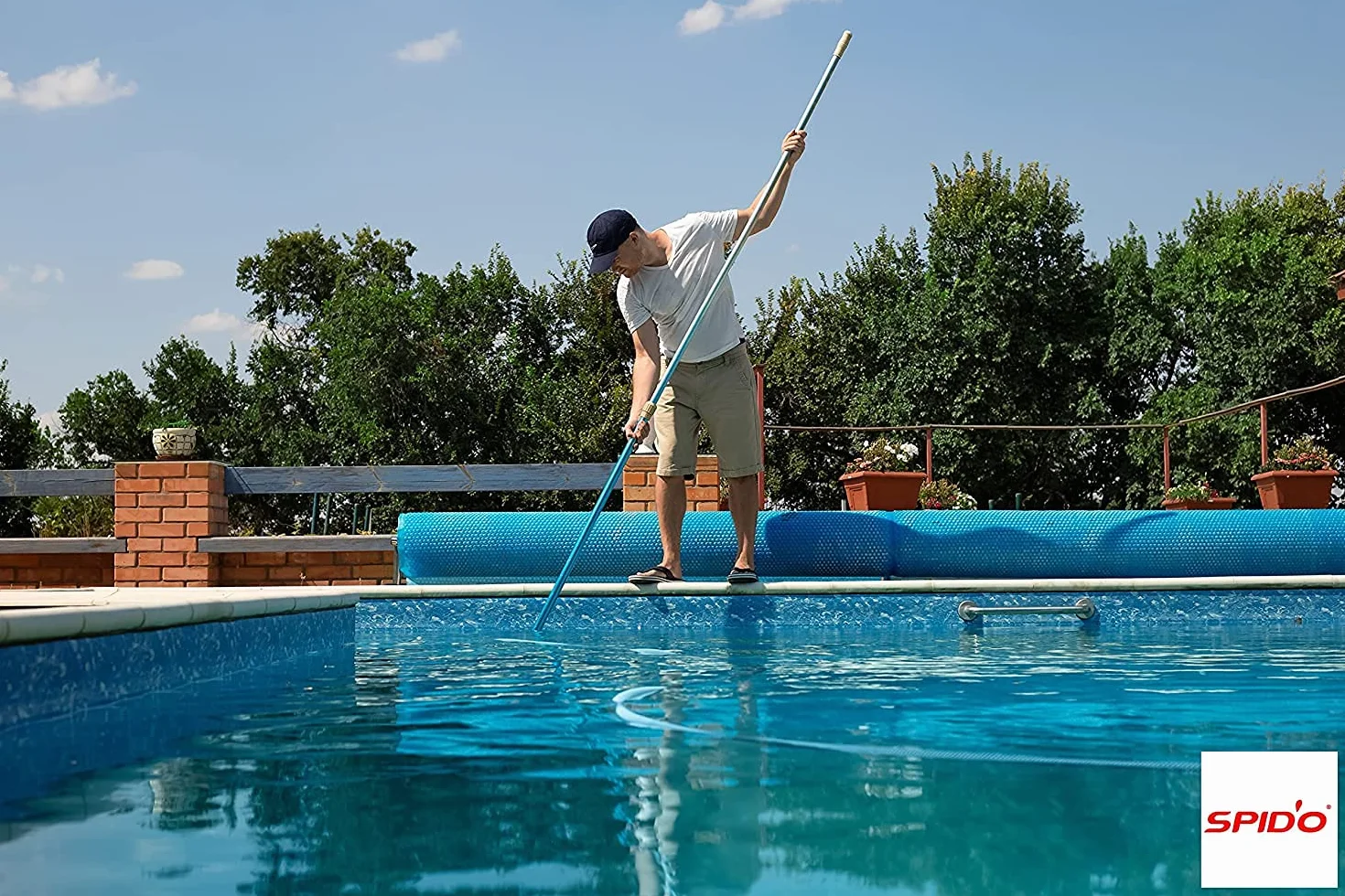 Spid'O SPR 1100 2963 - Bomba de filtración para piscina (22 M3/h, 1,5 CV, filtro grande, color negro