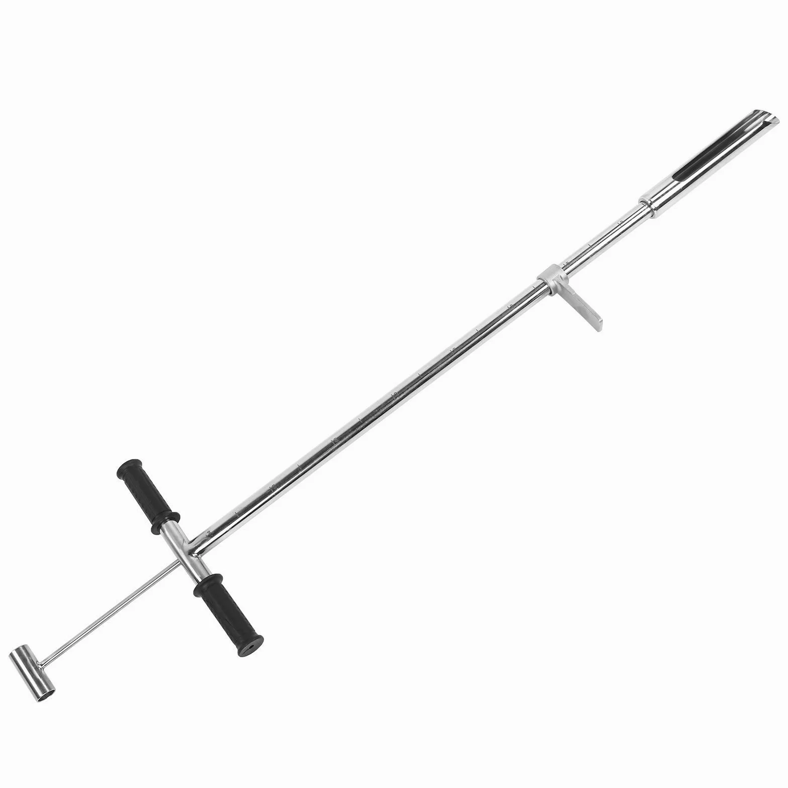 Fafeicy Sonda de Muestreo de Suelo y Muestreador de Suelo Profesional Acero Inoxidable 105 cm Longitud 50 mm Boca con Pedal