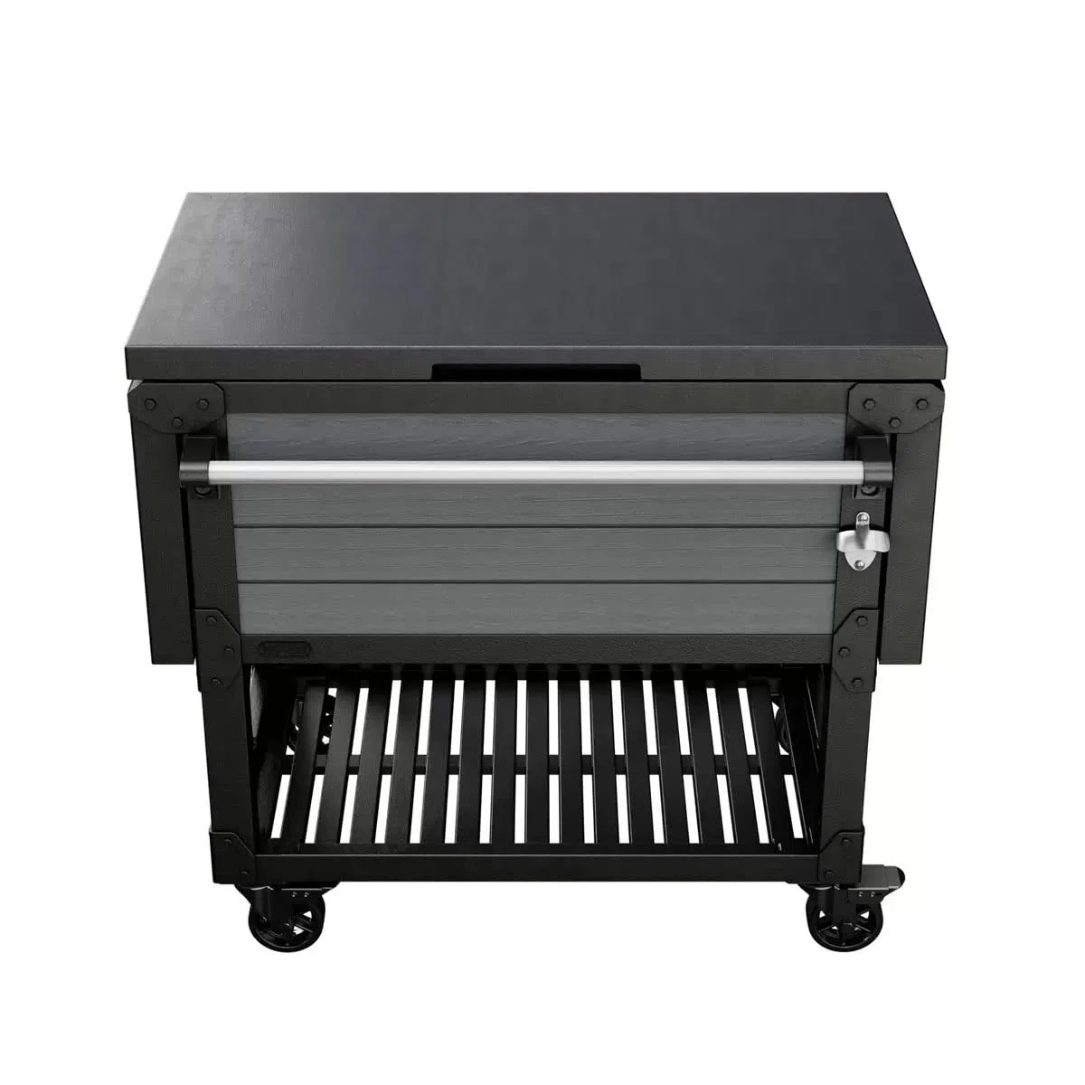 Keter Refrigerador de Patio y Carrito de Bebidas de 85 litros, Color Negro