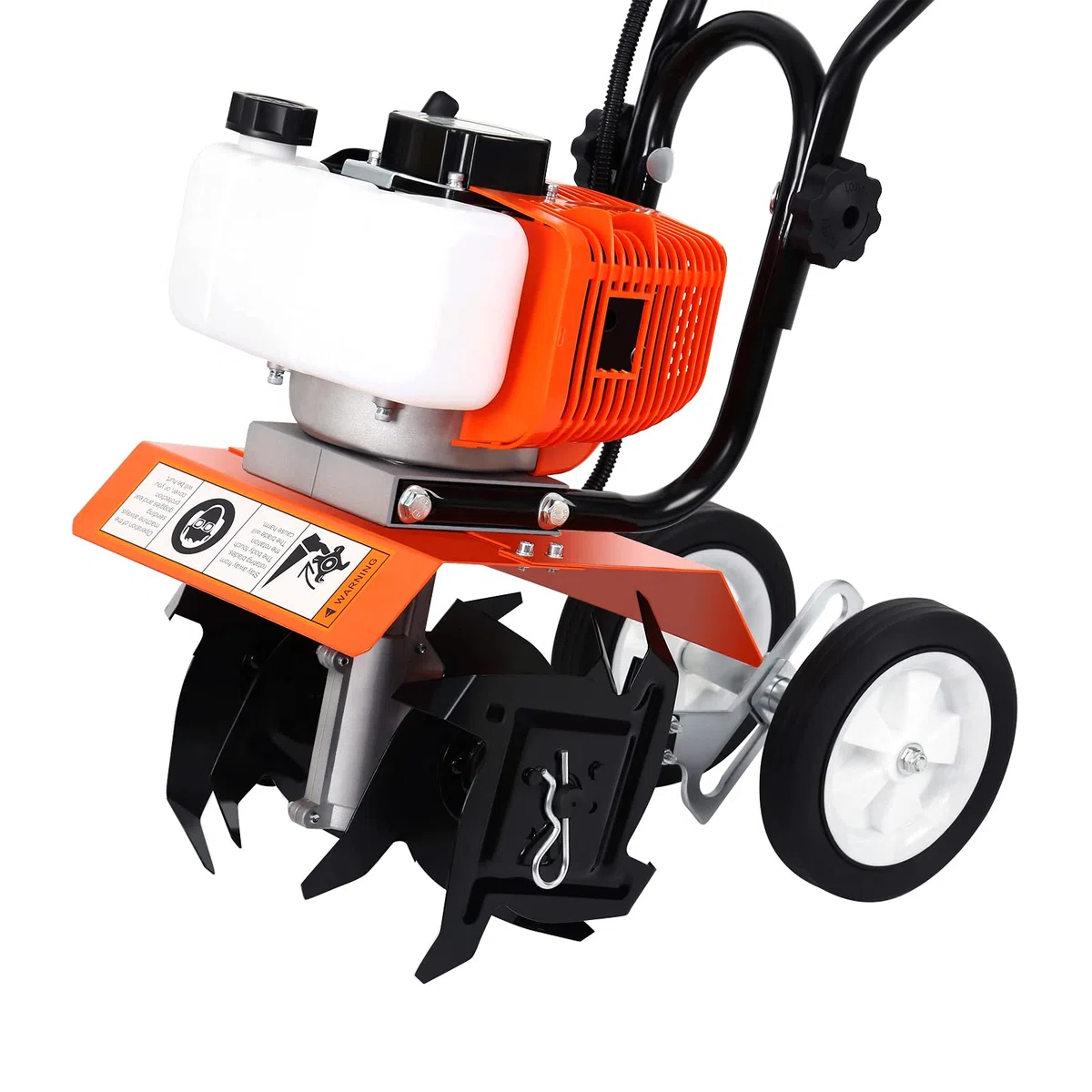 52CC Motoazada Pequeña Gasolina, Mini Cultivador Gasolina 2 Tiempos Ligero, Motocultor Pequeño Gasolina con Motor Potente, Rotovator Motoazada para Jardín, Cuchillas Escarificadoras Robustas