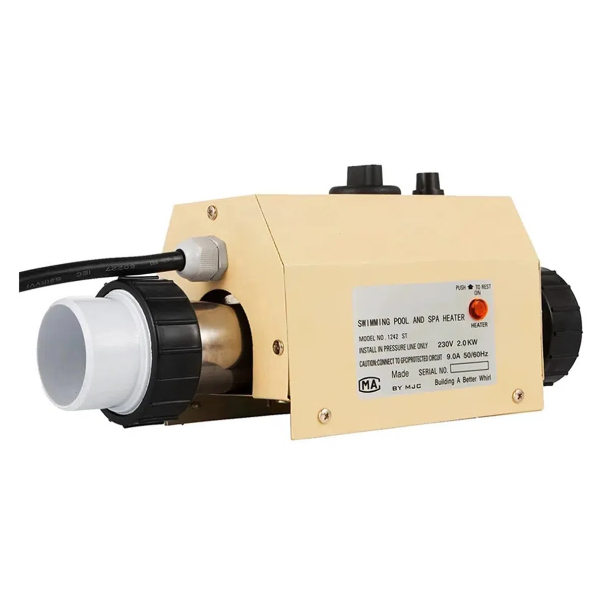Calentador de piscina, Termostato calentador de agua eléctrico de 3KW for piscina, bañera, SPA, baño for masaje, bañera de hidromasaje,Calentador rápido(1600W)