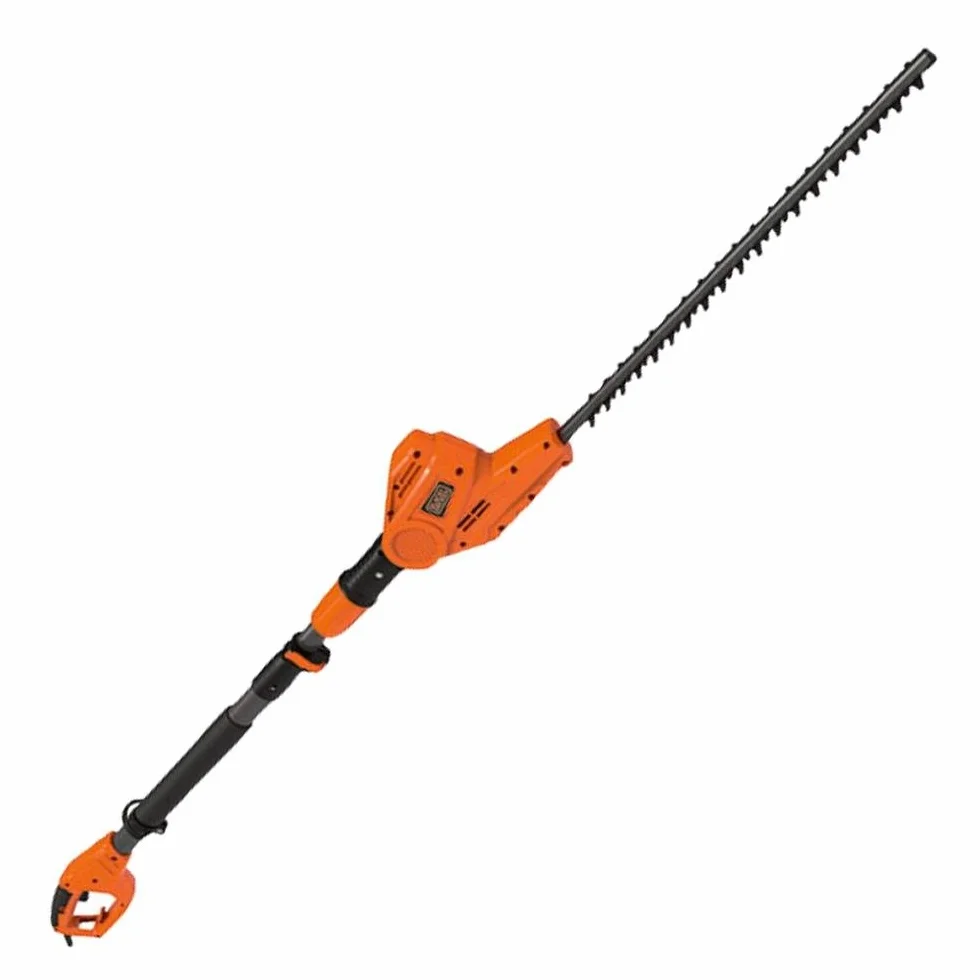 BLACK+DECKER PH5551 Cortasetos de Pértiga de 550W 51cm de Longitud de Espada con Mango Telescópico y Cabezal Pivotante de 5 Posiciones