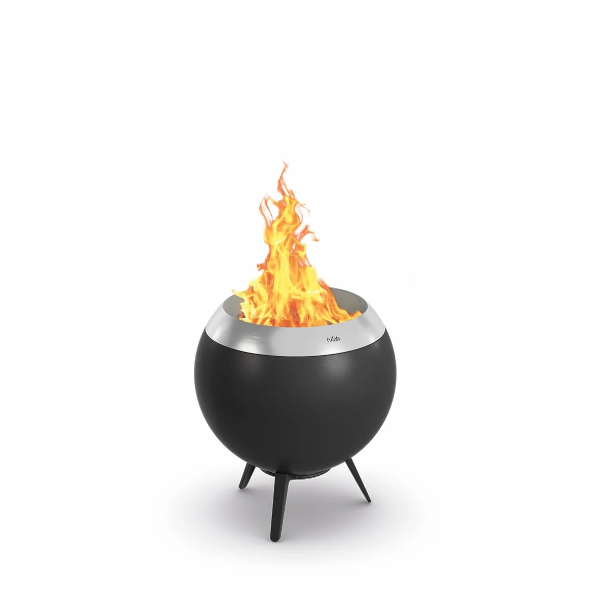 höfats - Brasero sin humo Moon 45 con base baja de acero inoxidable - Brasero esmaltado con tecnología de carburador de madera, proceso de combustión en dos etapas - Hoguera de 45 cm