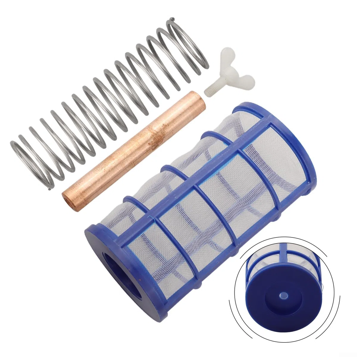 Ionizador solar de repuesto de ánodo de cobre Rod para purificador de piscina, 105 mm, paquete de 4