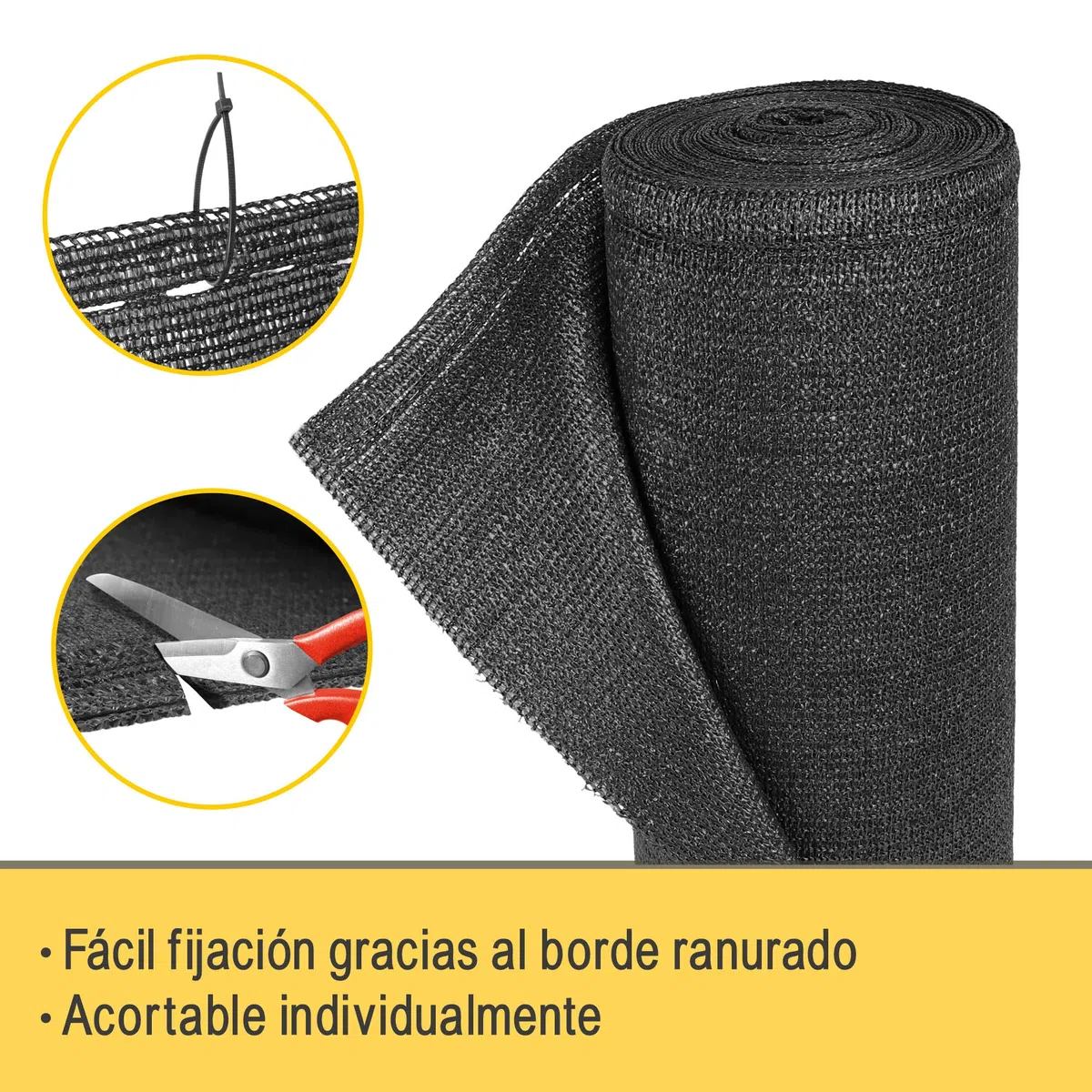 Sol Royal Malla Ocultacion Jardin Exterior 25m x 1,8m - Malla sombreo 165 g/m² - Tela Ocultacion Antracita para Jardín, Huerto, Balcón y Vallas - SG80