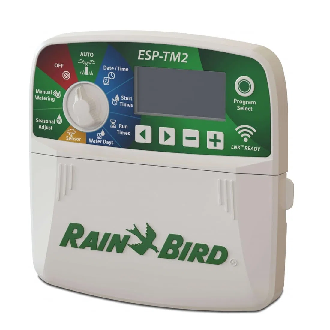 GNCGarden Rain Bird Programador de riego de 4 Estaciones - Controlador ESP-TM2I-230V Compatible con WiFi/WLAN – Interior - Incluye Transformador y Manual de Instrucciones.