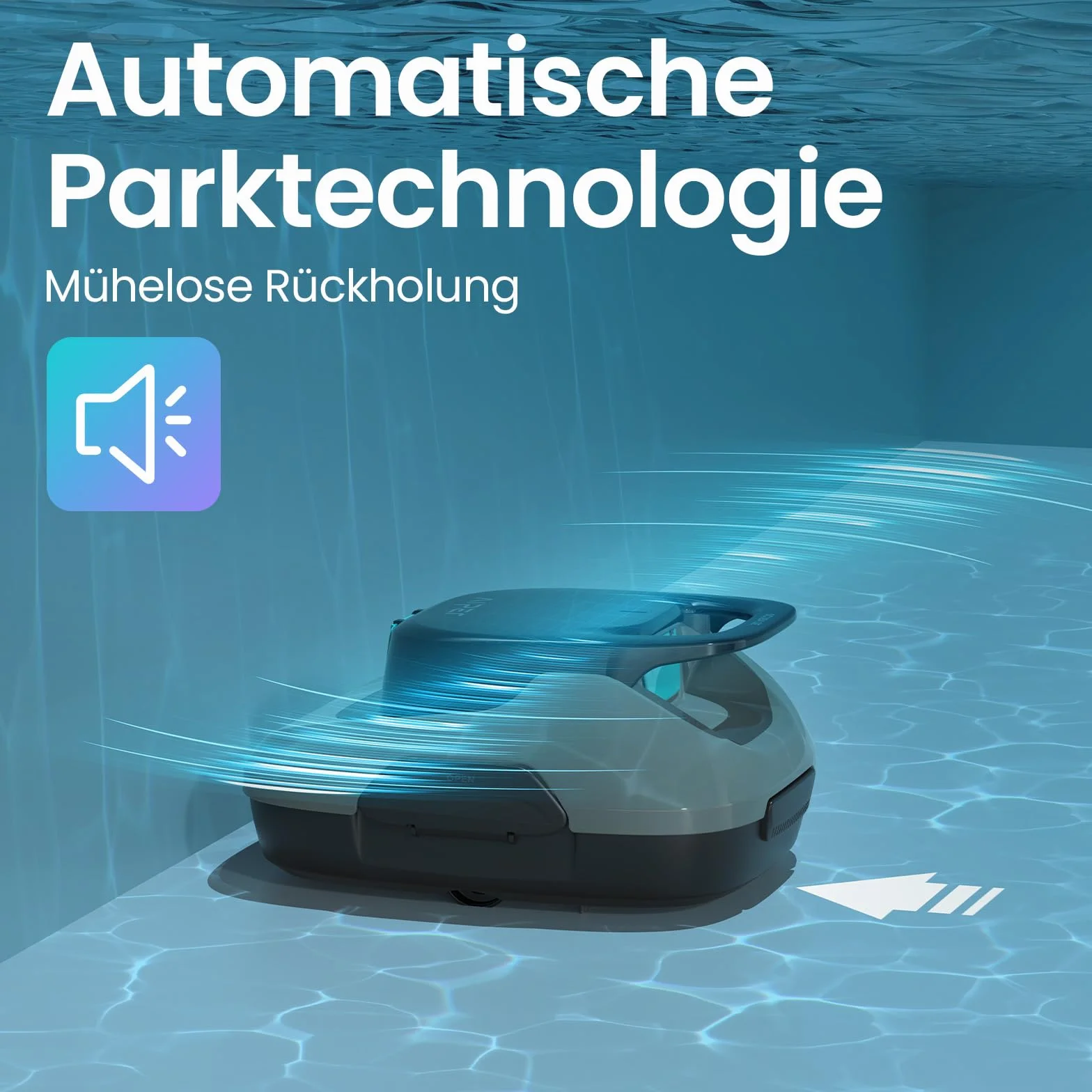 AIPER Robot de Piscina, Aspirador de Piscina inalámbrico a batería, Tiempo de Limpieza 90 Minutos, Limpieza automática con función de autoaparcamiento