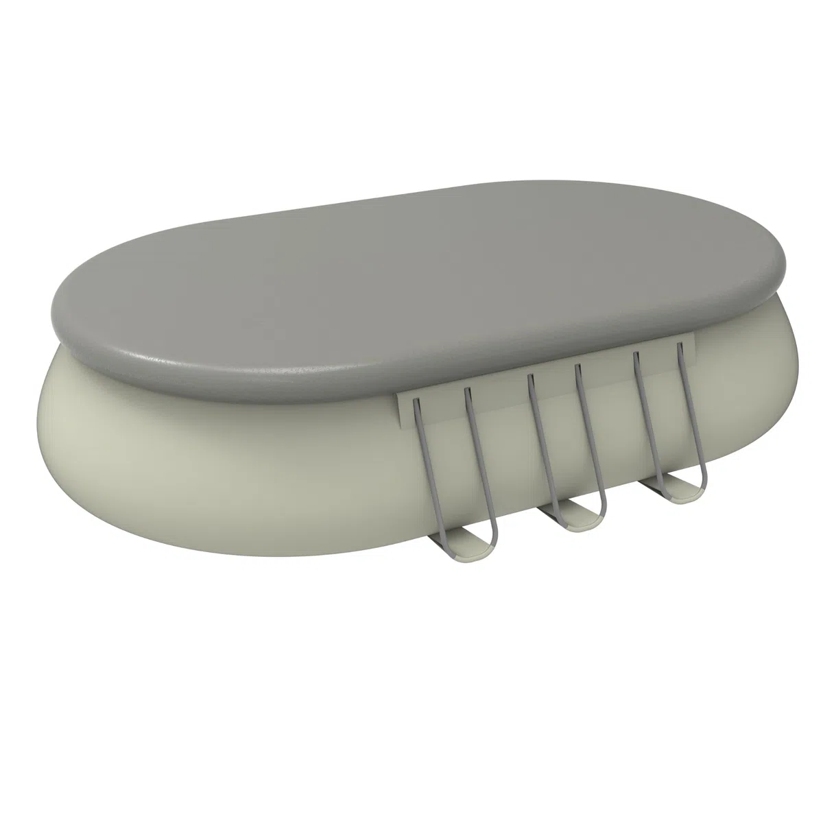 AVENLI 17023EU Piscina Autoportante Ovale con Struttura, Grigia, 610 x 360 x122 cm, 610x360x122 cm