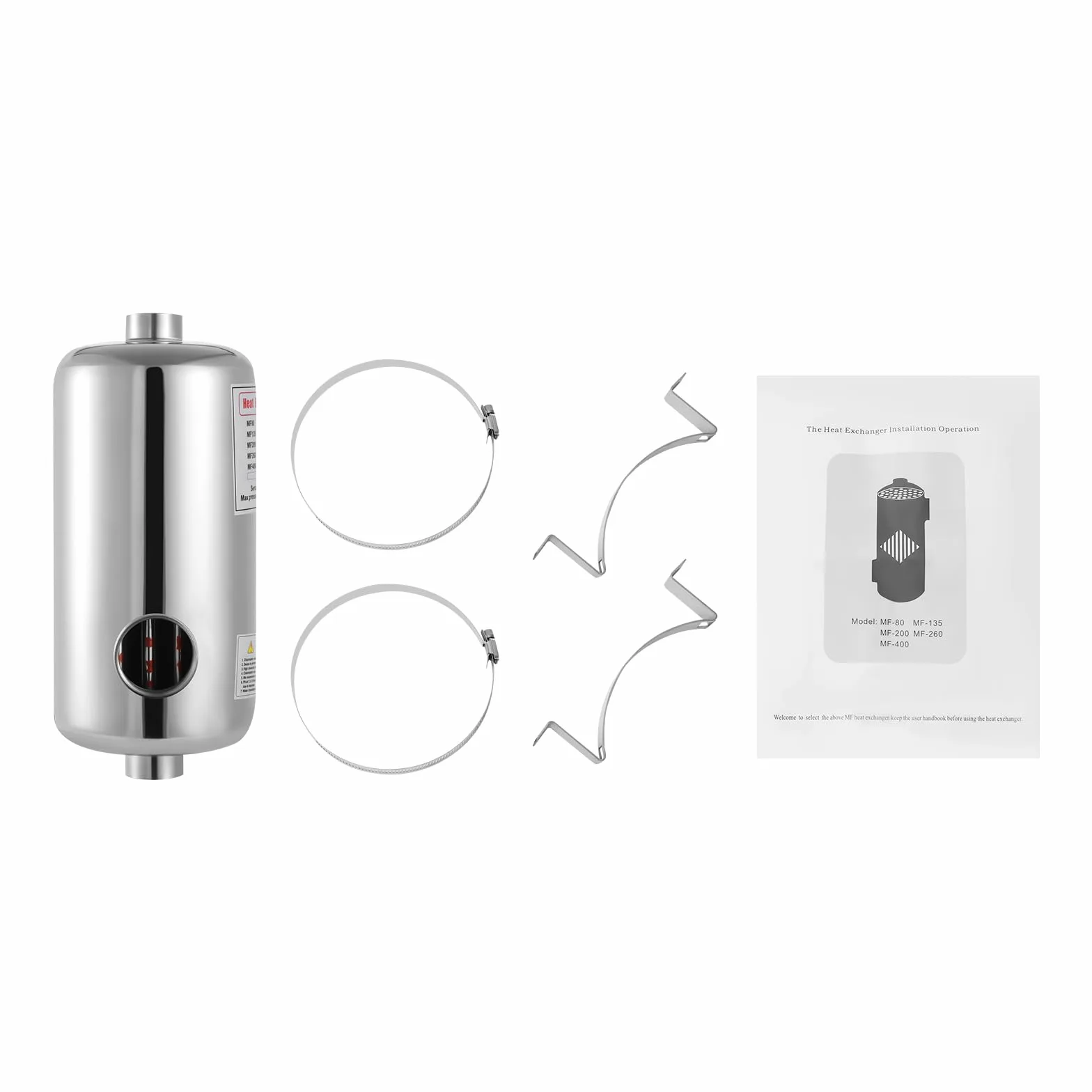 Intercambiador de calor para piscina, 28 kW, calentador de piscina, acero inoxidable, intercambiador de calor para sistema de piscina, 150 L/min flujo de agua de piscina, 18 L/min flujo de agua