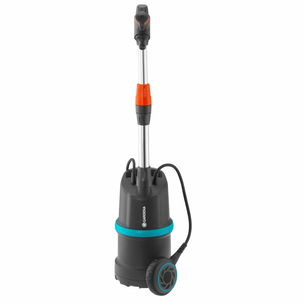 Bomba para recogida de aguas pluviales GARDENA 4000/1 con cable: Bomba sumergible a presión con filtro integrado, caudal 4000 l/h, válvula de control para ajustar la cantidad de agua (1762-20)