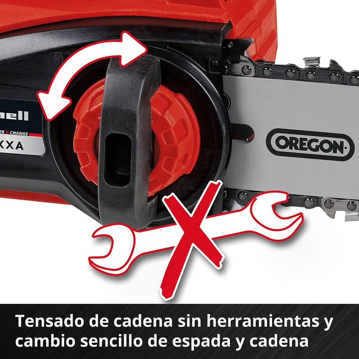 Einhell Professional Motosierra a una mano con batería FORTEXXA 18/20 TH PXC (Li-Ion, 18 V, motor sin escobillas, espada y cadena OREGON de 20 cm, máx. 3800 rpm, sin batería ni cargador)
