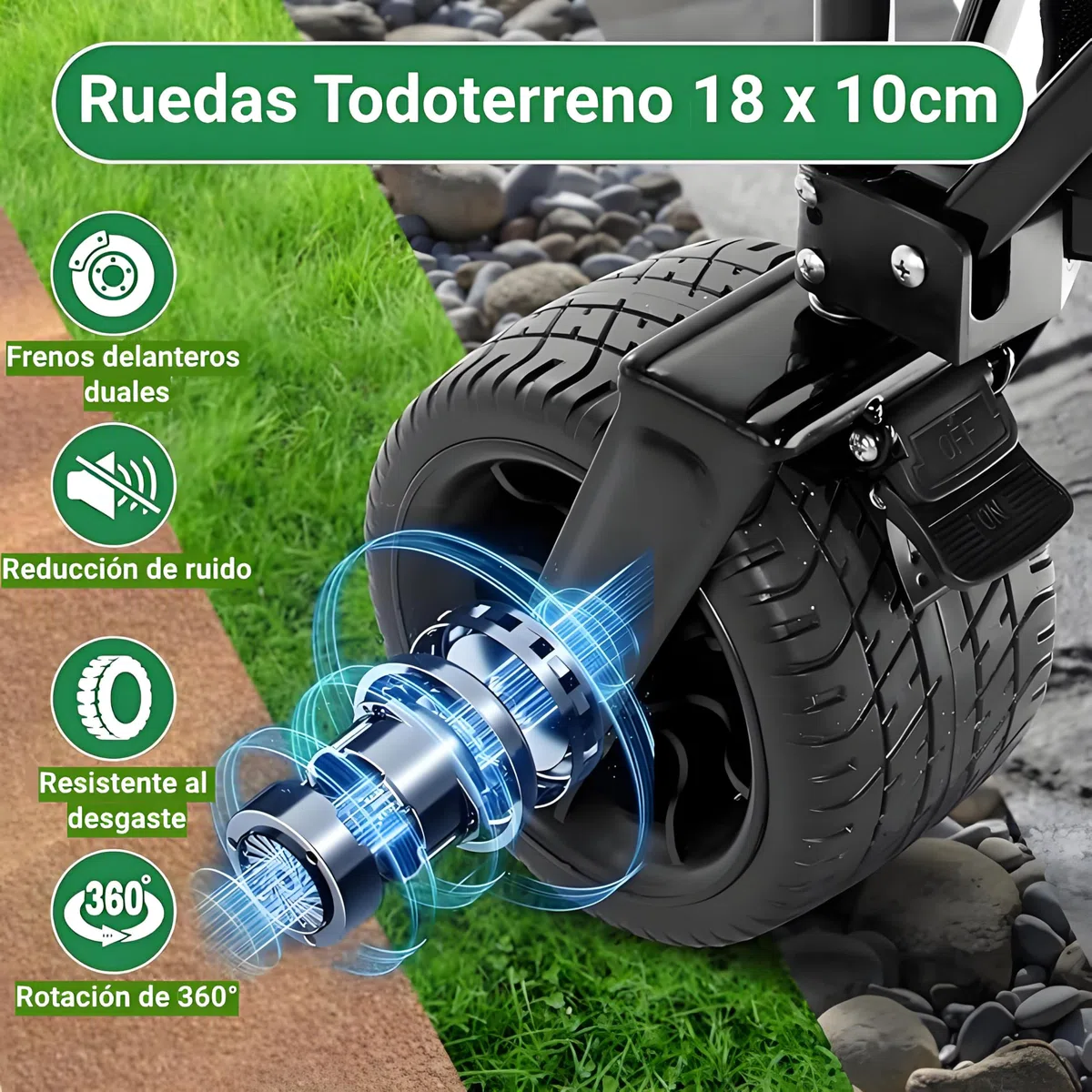 BEAU JARDIN XXL Carro Plegable Todo Terreno 300L 250KG con 4 Ruedas Giratorias, Carrito de Playa y Camping con Asa Retráctil, Azul