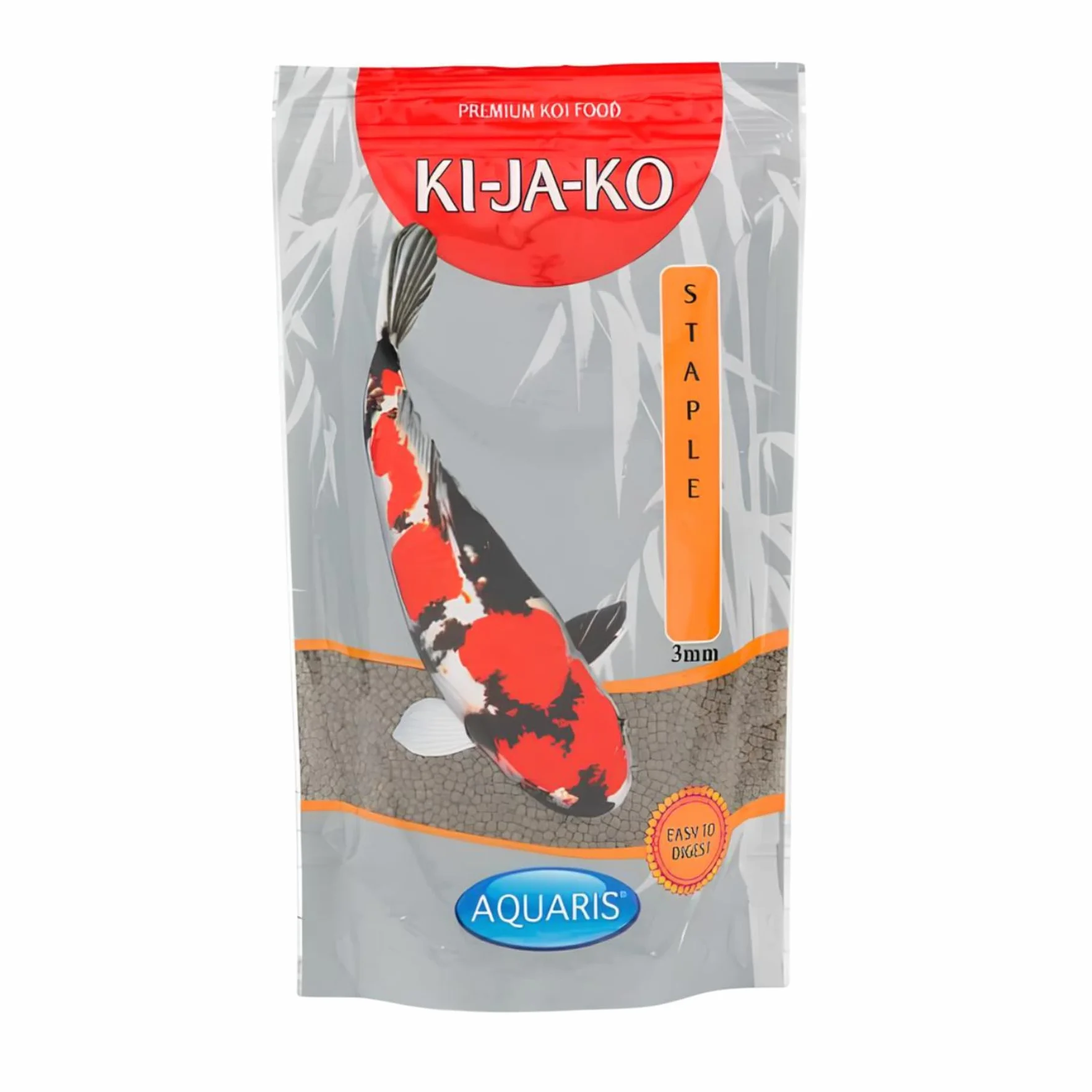 Staple es un alimento Flotante para Koi de 3 kg/3 mm, con Baja Densidad de energía, Que se Puede Alimentar Durante Todo el año a una Temperatura de 10 °C