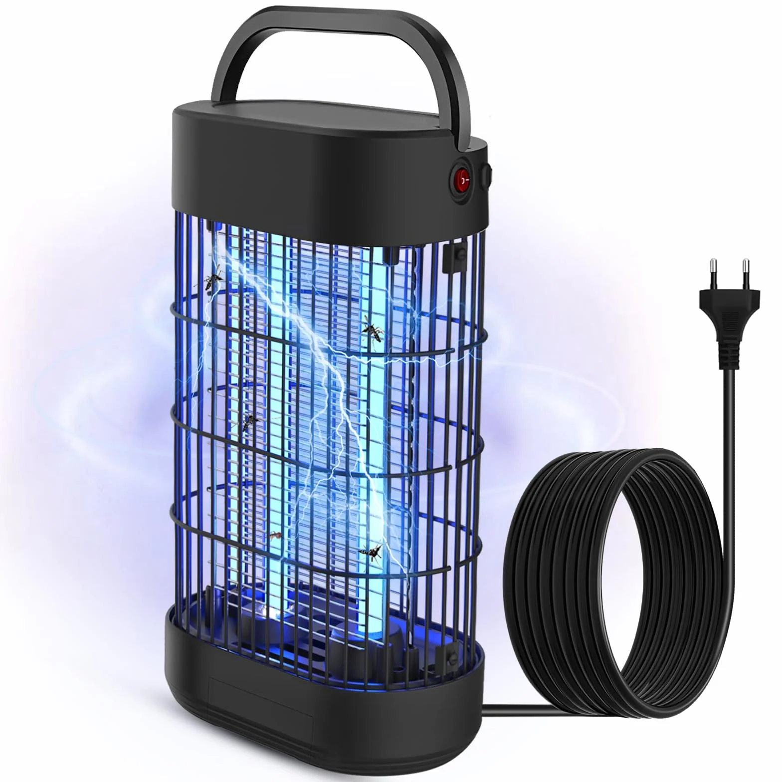 Lampara Antimosquitos Electrico 18W, Luz UV Matainsectos Eléctrico No Tóxico Matamoscas para Interiores Trampa para Mosquitos para Dormitorio Cocina Patio