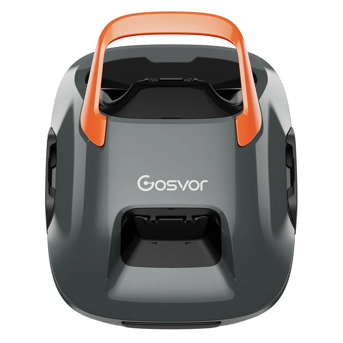 Gosvor (Nuovo 2026) Robot limpiafondos Piscina Sin Cables - Autonomía 90 Min, Autoestacionamiento,para Piscinas hasta 80m², Filtro 180 Micras, Limpiafondos Automático Inalámbrico,Gris-Naranja