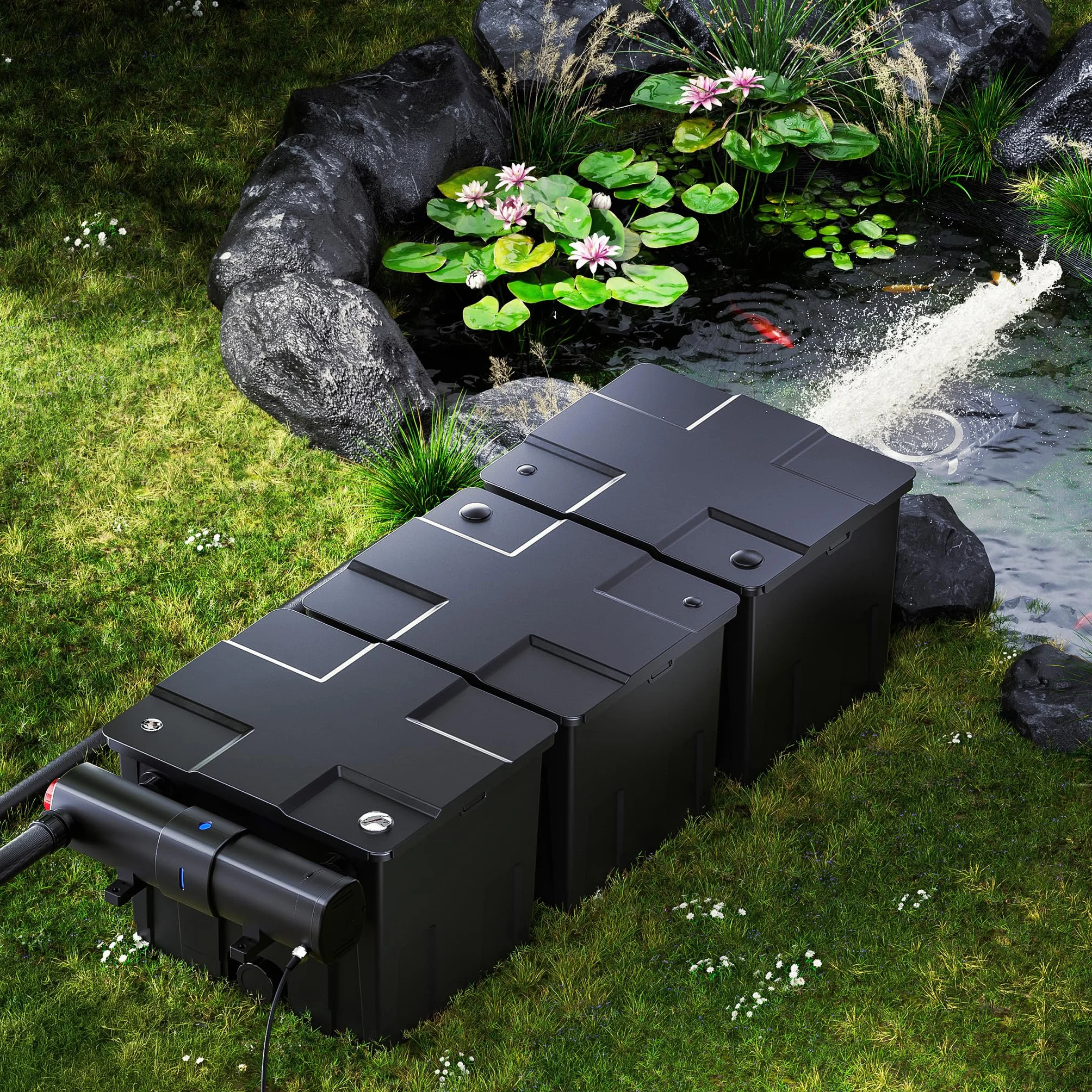 SunSun Set Filtro estanques CBF-350C hasta 90000l 36W clarificador UV CUV-236