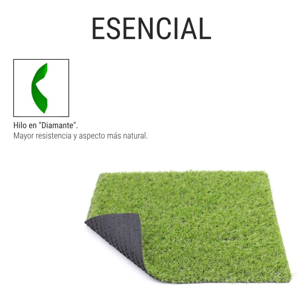 BONERVA | Césped artificial ESENCIAL 15mm | Varias Medidas | Rollo de césped artificial económico para terrazas, jardines y patios | Fácil instalación | (2x10 Metros)