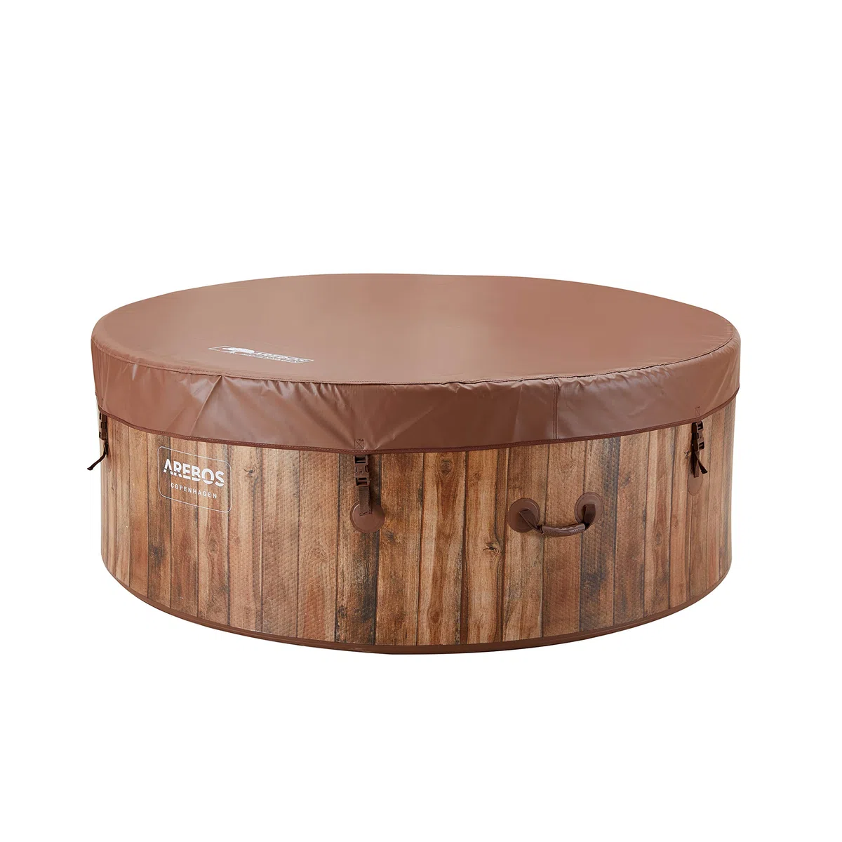 Arebos SPA Hinchable Whirlpool | para Interior y Exterior | ⌀ 180 cm | 7 Personas | Drop-Stitch | 130 boquillas de Masaje | con calefacción | 1120 litros | Incluye Cubierta | Bubble SPA y Wellness