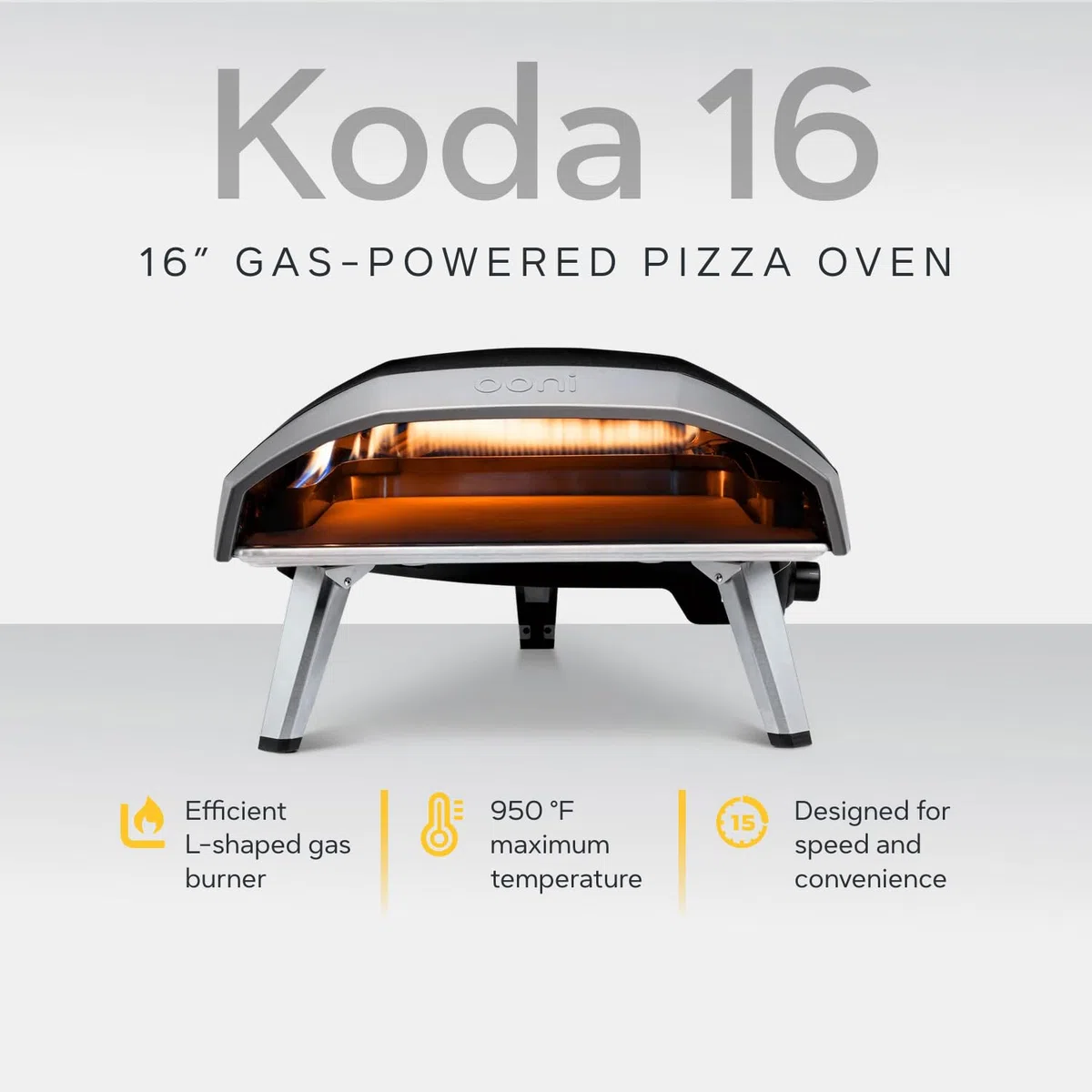 Ooni Koda 16 horno a gas – Horno exterior versátil – Pizza a la piedra en 60 segundos