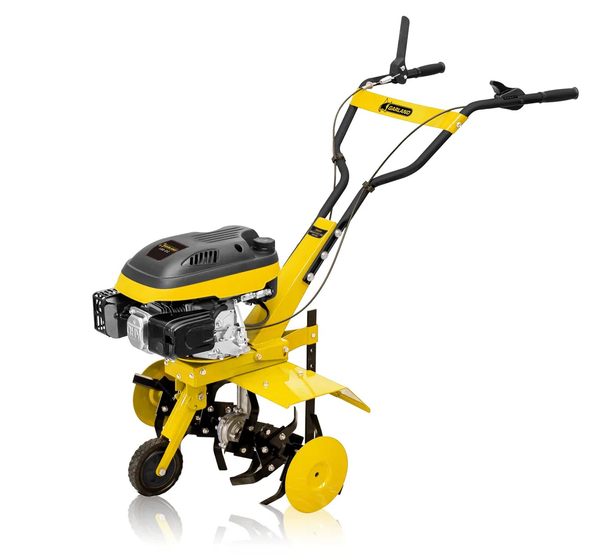 GARLAND Mule 561 QG-V20 - Motoazada de Gasolina 4T OHV 173 CC, 60 cm de Trabajo, 6 Fresas Dobles, Tiro Regulable, Discos protegeplantas