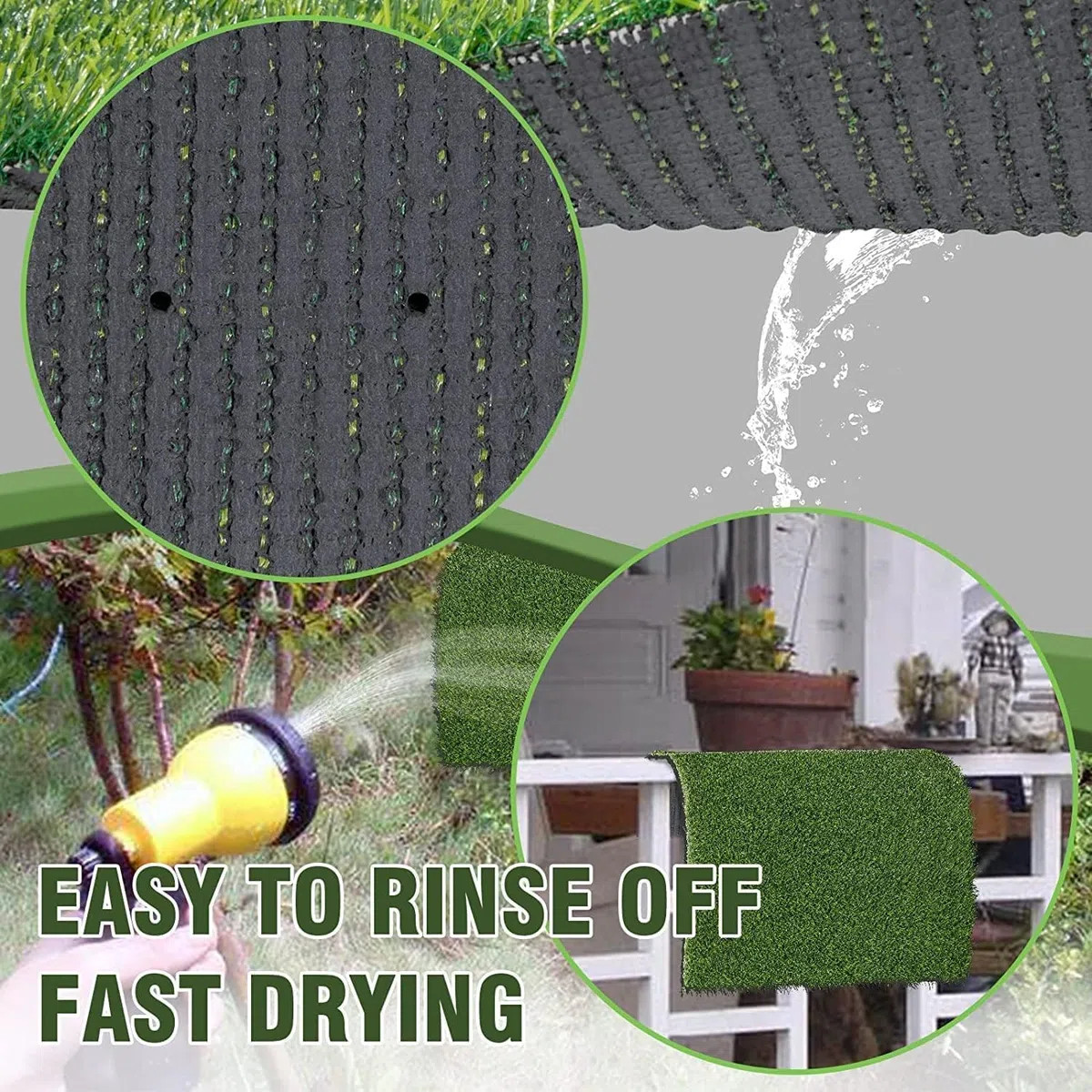 Alfombra de césped Artificial de 3 x 10 m, de Alta Densidad, para Interiores y Exteriores, Rollo de césped Artificial de 20 mm de Grosor (tamaño: 3 x 10 m)