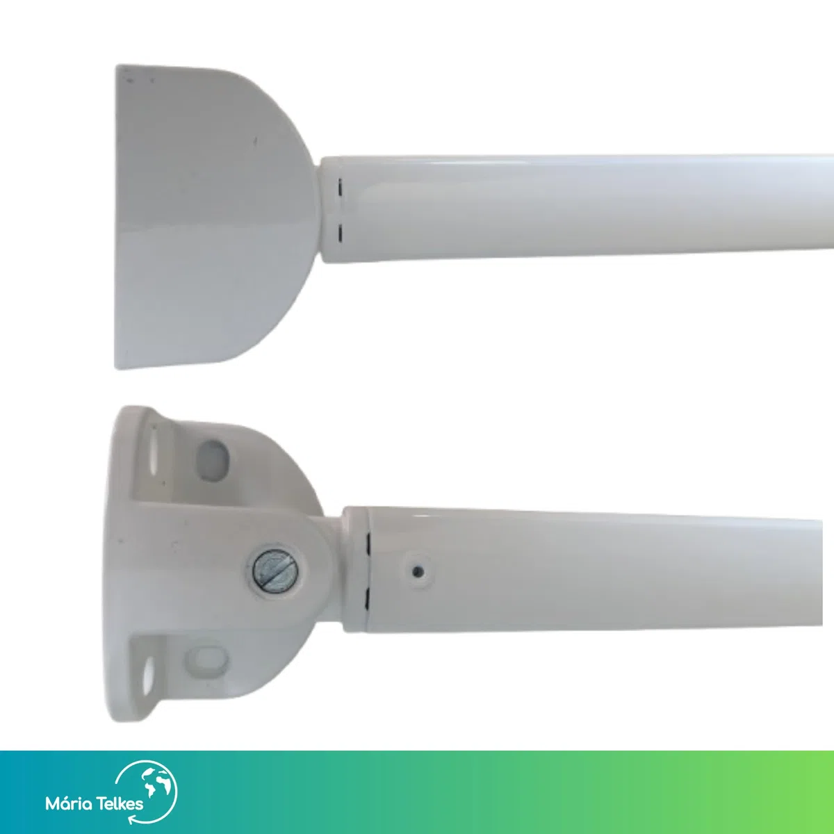 Juego Brazos de Toldo Blanco Punto Recto 100 centímetros | Brazos para Pared Ventana Balcón Exterior | Recambio Resistente | Toldo Aluminio Lacado Alta Durabilidad (100 Cm, Blanco)