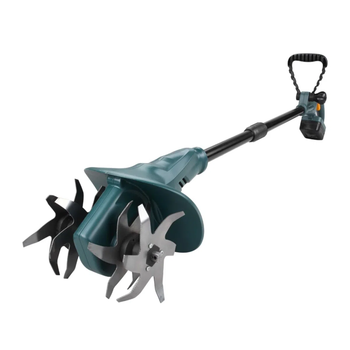 FISHTEC - Motoazada sin Cable 18V con batería de Litio - Batería y Cargador incluidos - Anchura de Trabajo: 20 cm - Profundidad de Trabajo: 8 cm - 4 Fresas - Mango Doble ergonómico