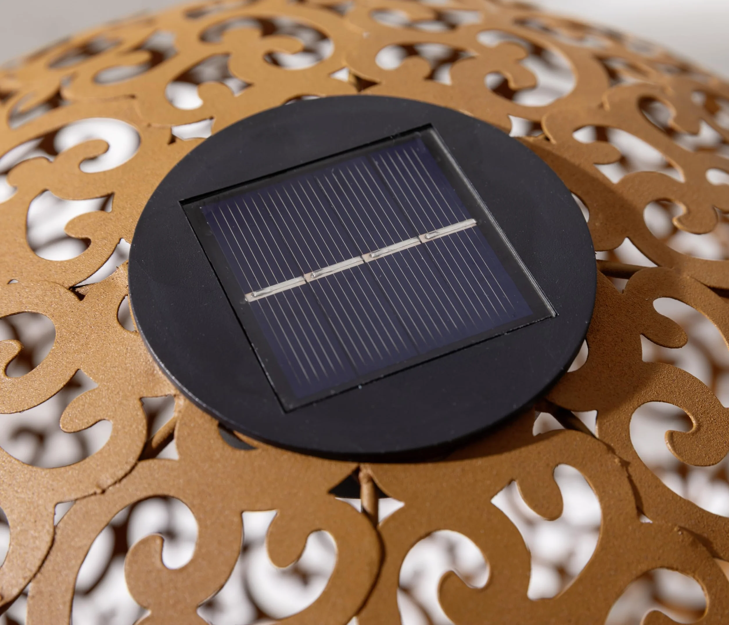 Dehner – Bola Solar Lagos, 40 cm de diámetro, Metal, Color Acero Inoxidable