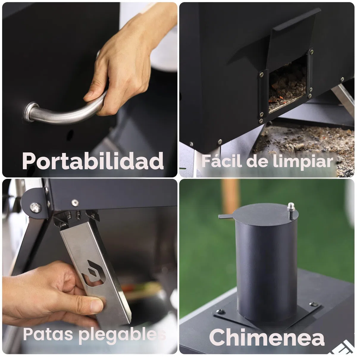 Pizzello Horno de pizza al aire libre de 2 capas de leña, horno de pizza exterior de 12 pulgadas con piedra, pelador de pizza, cubierta, estante de cocina extraíble para camping, patio trasero,