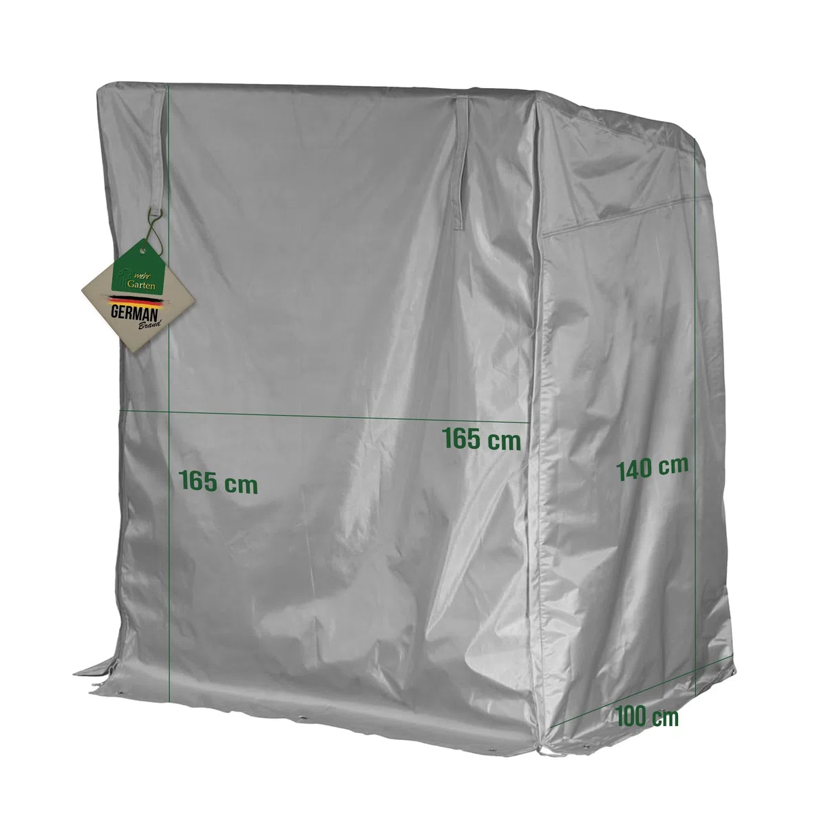 Housse de Protection pour Fauteuil-cabine – Premium Plus XXL (Largeur jusqu'à 165 cm) Winterfest, étanche, respirant – strandkorbabdeckung/garantie 3 ANS/Premium Matériau/& Résiste au Gel UV