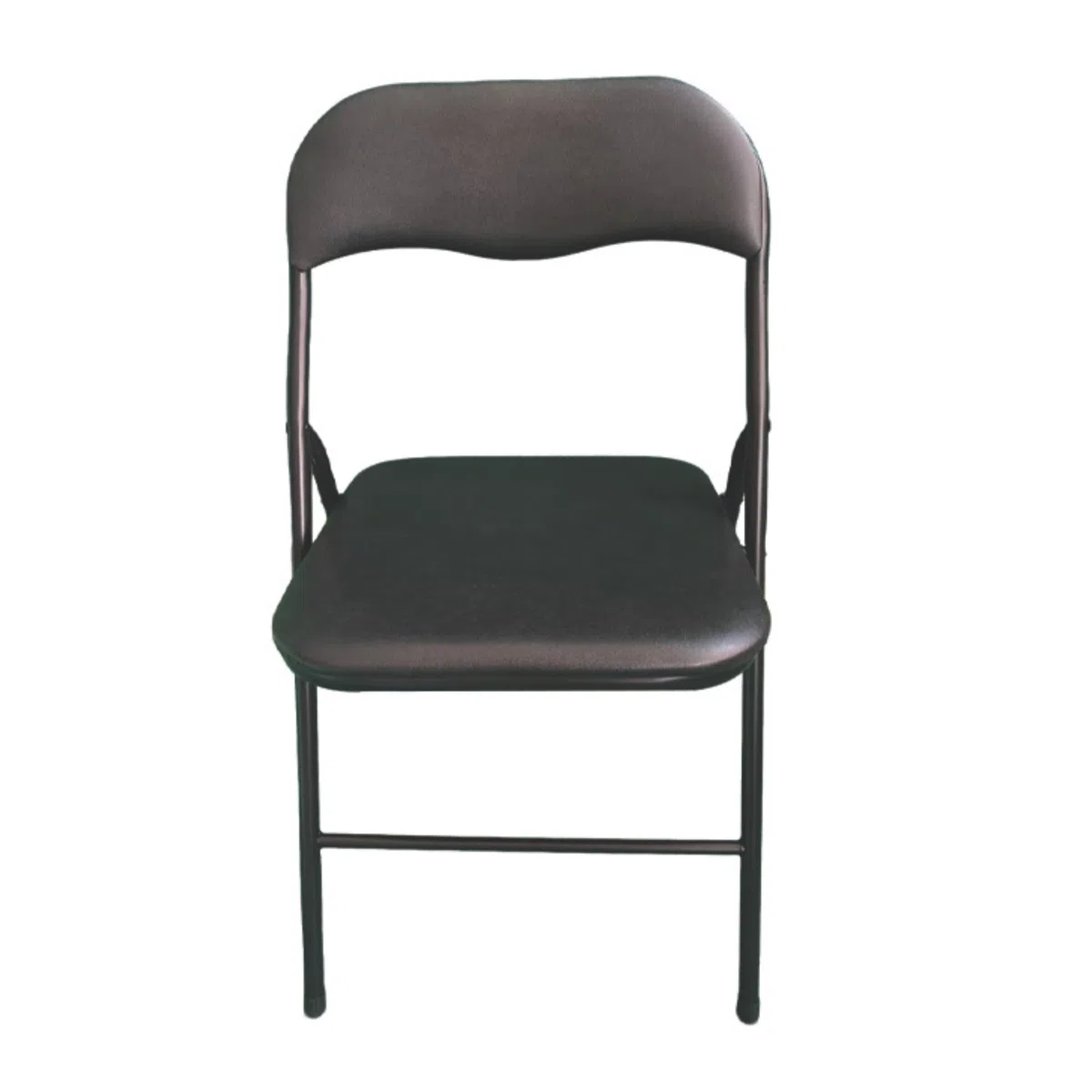 Pack 4 Sillas Plegables Negras Premium con Estructura Metálica y Asiento Acolchado en Polipiel PU. Respaldo Ergonómico de para Eventos, Oficina y Hogar. Diseño Moderno y Resistente (80x44x43,5 cm)