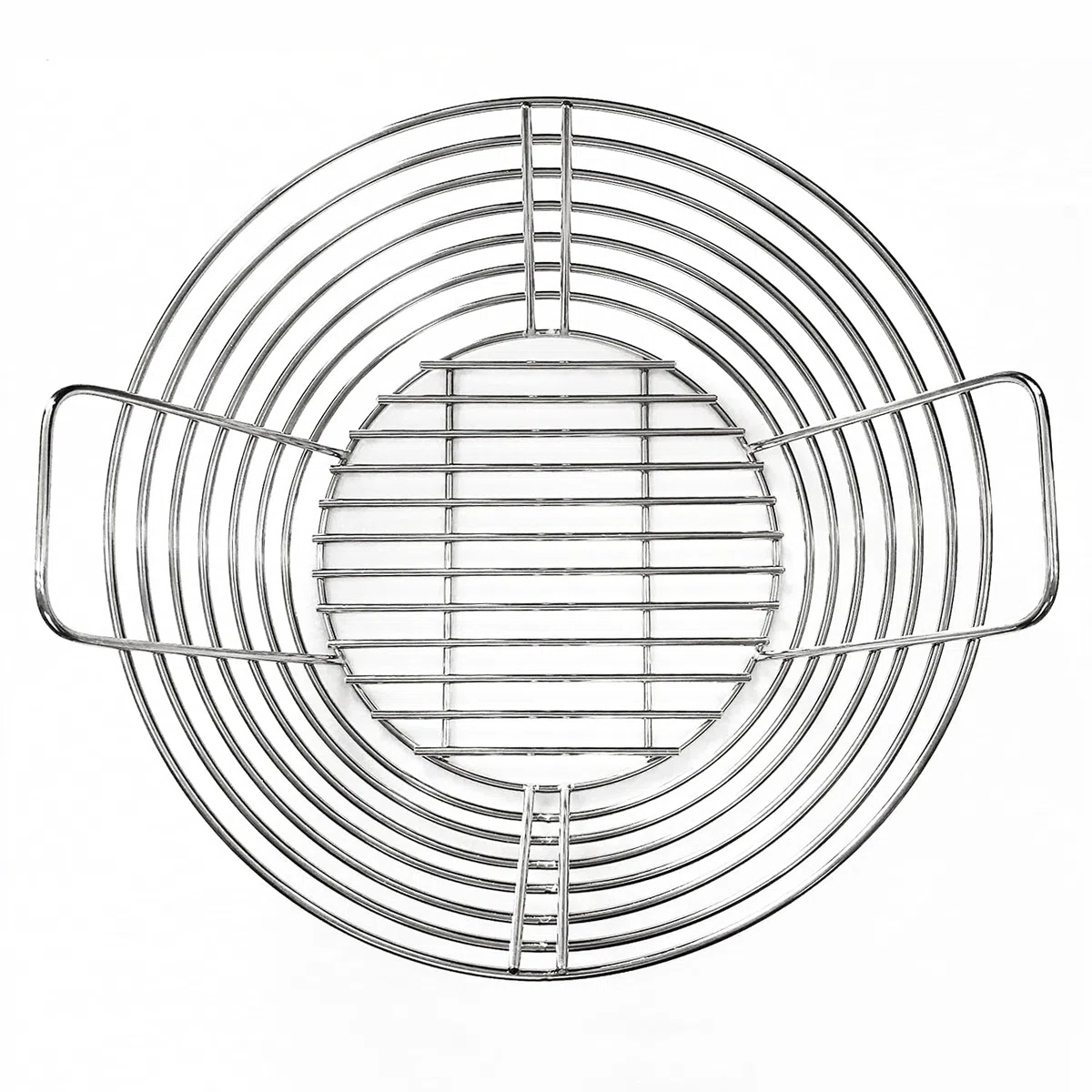 Kamado Joe Classic - Cesta de Fuego de carbón Vegetal con Divisor para Cenizas de Parrilla de Acero Inoxidable, se Adapta a Accesorios de Huevos Verdes Grandes de 18 Pulgadas, Repuesto de Cesta