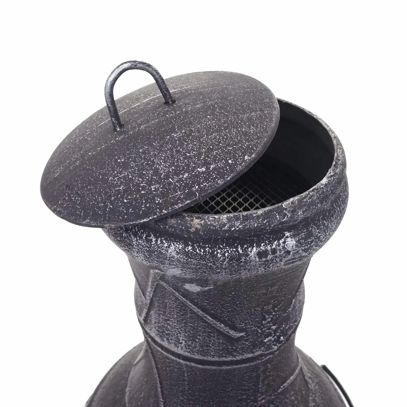 Mendler HWC-F71 - Chimenea de jardín (hierro fundido, 11,7 kg, 91 x 42 x 42 cm)