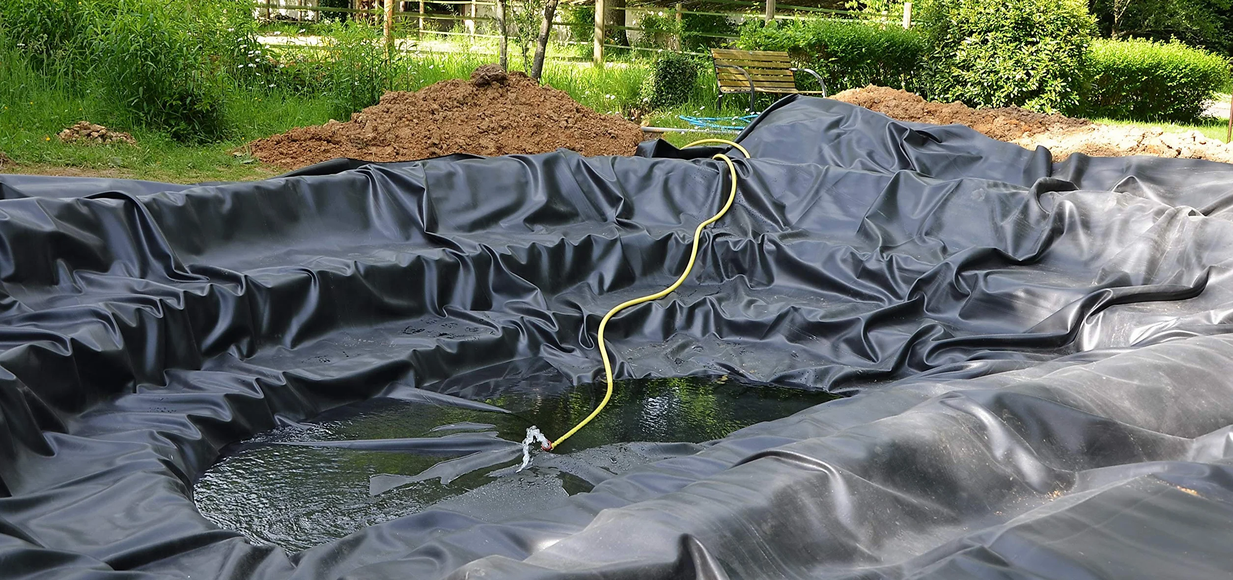 Revestimiento de estanque PVC 6m x 6m 0.5mm revestimiento negro para estanque de jardín