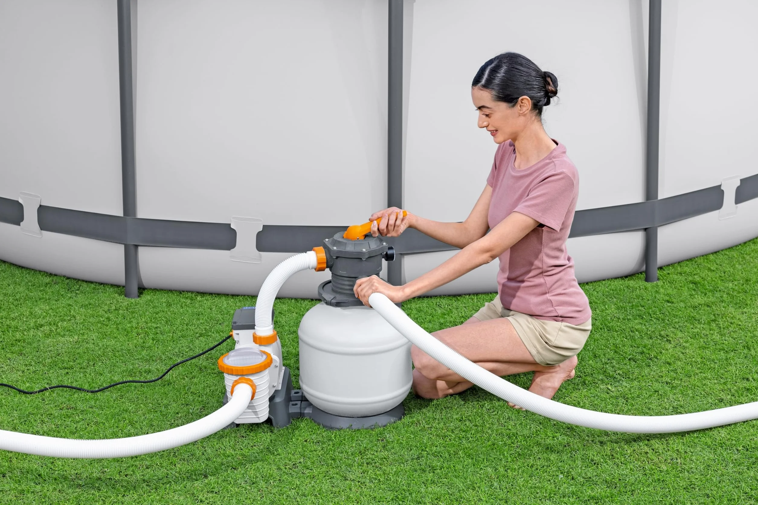 BESTWAY Depuradora de Arena Flowclear de 8.327 L/h 55,5x44x60 cm Blanco