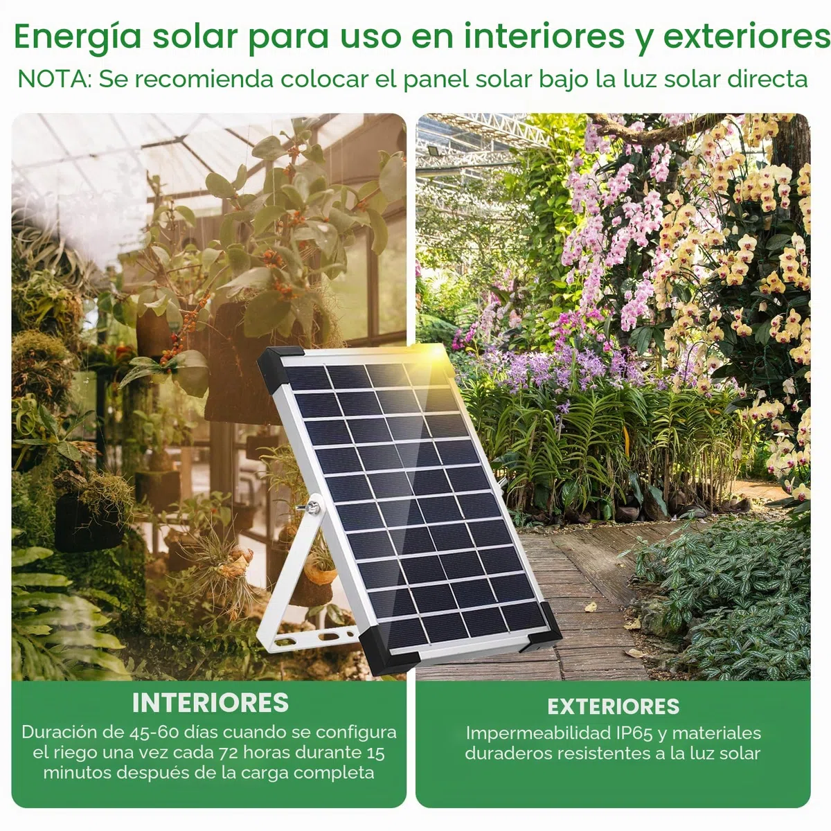Kit de Riego por Goteo Automático Energía Solar, Sistema de Riego Automático Solar, Sistema de Riego Automático de Jardín con Temporizador e Tubo Lungo 35M para Jardín, Plantas de Balcón