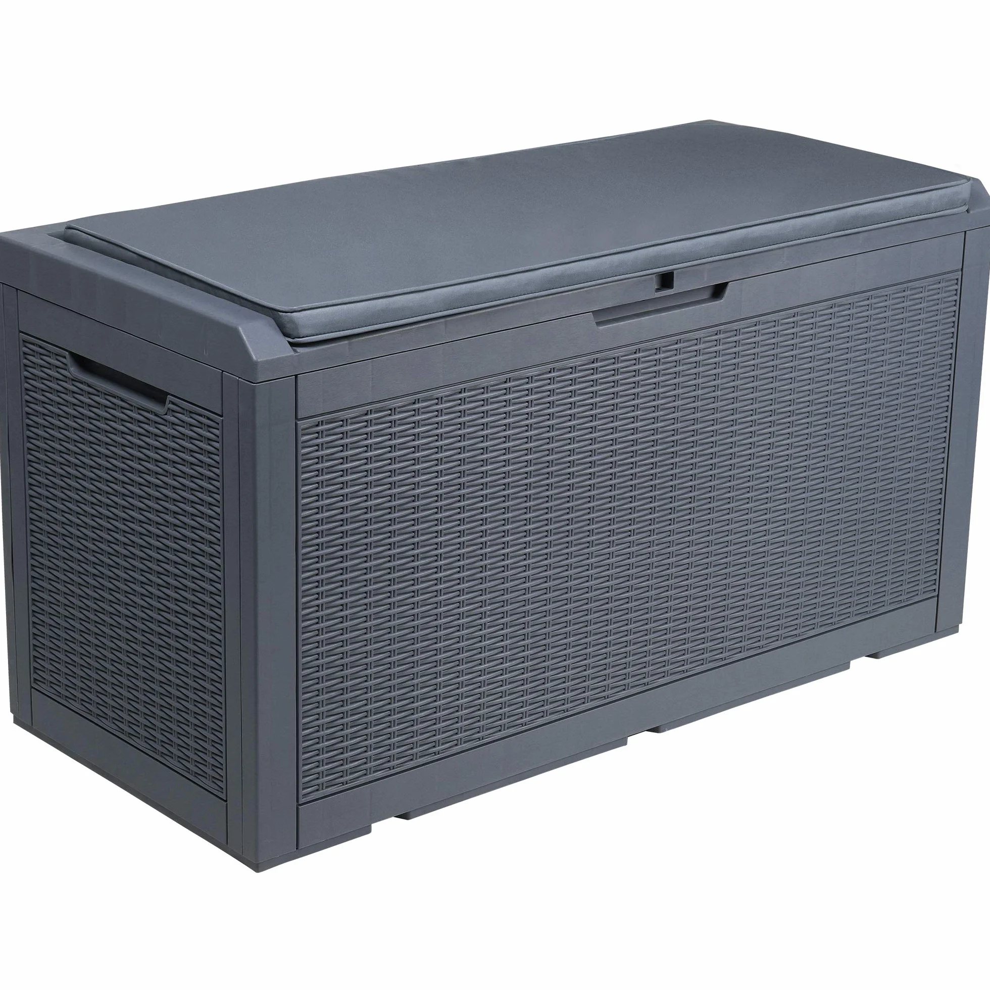 YITAHOME 380L Arcón de Ordenación Exterior, Resina Caja de Almacenaje de Jardín para Almacenamiento Al aire Libre para Muebles de Patio