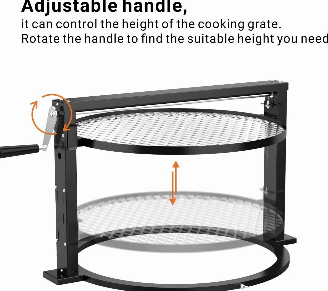onlyfire Santa Maria Style Grill Sistema de asador Accesorio de Rejilla de cocción Ajustable para Weber 55cm Hervidor de Agua Parrillas Patio Trasero