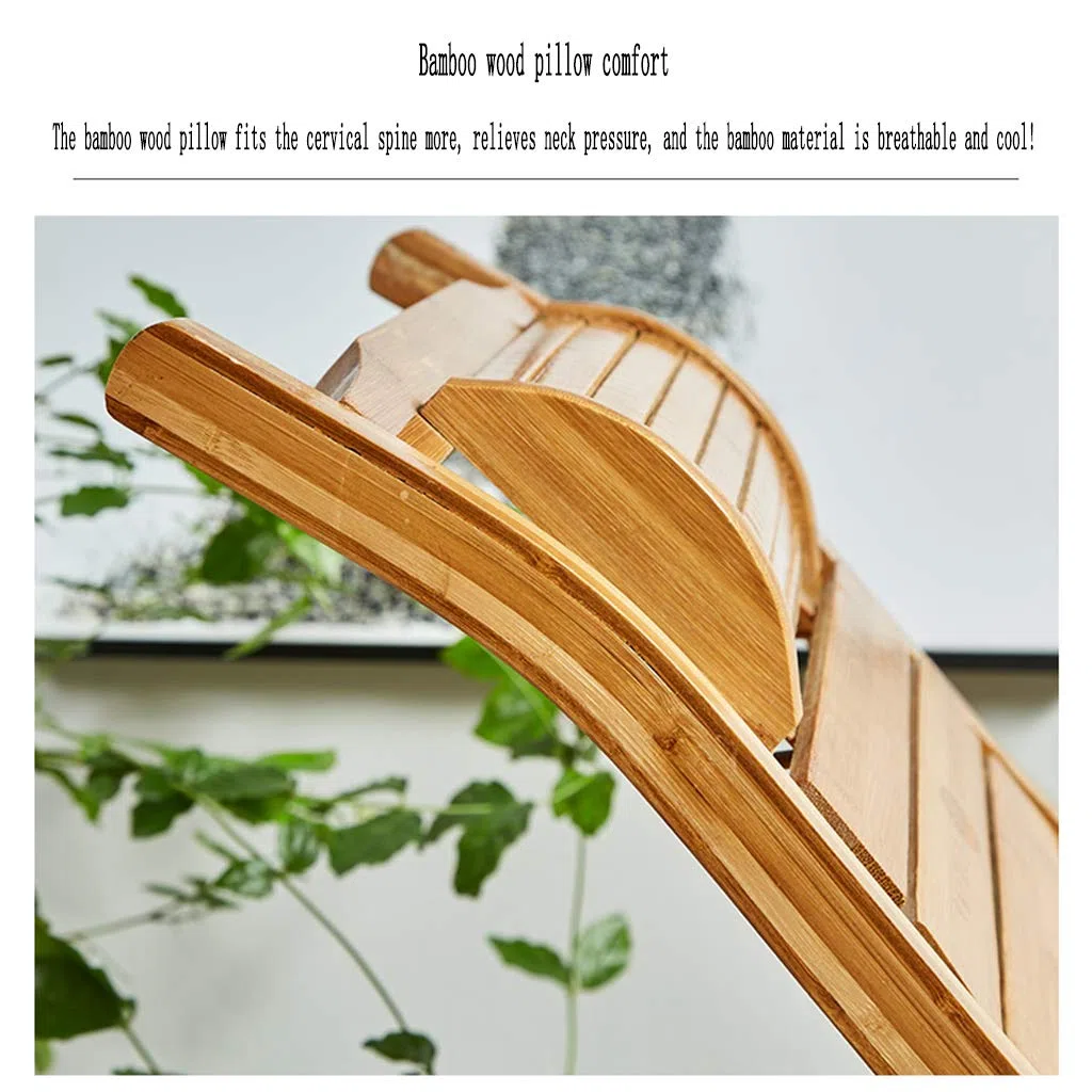 N / A Silla Gravedad CeroSilla Plegable, Tumbonas Ajustables, Silla de Ocio de Bambú con Carácter Fu, Tumbona, para Jardín de Jardín con Balcón Mecedora(Color:estilo2)